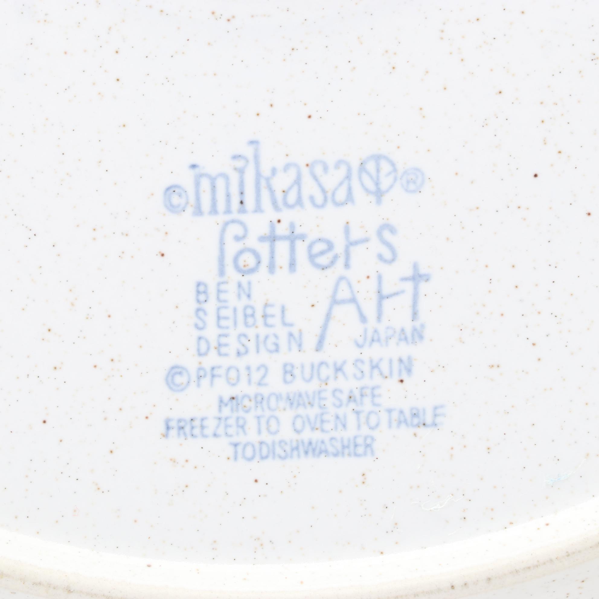 Mikasa Potters Art "Buckskin" and Haniwa Stone "Sand Dune" Stoneware Dinnerware