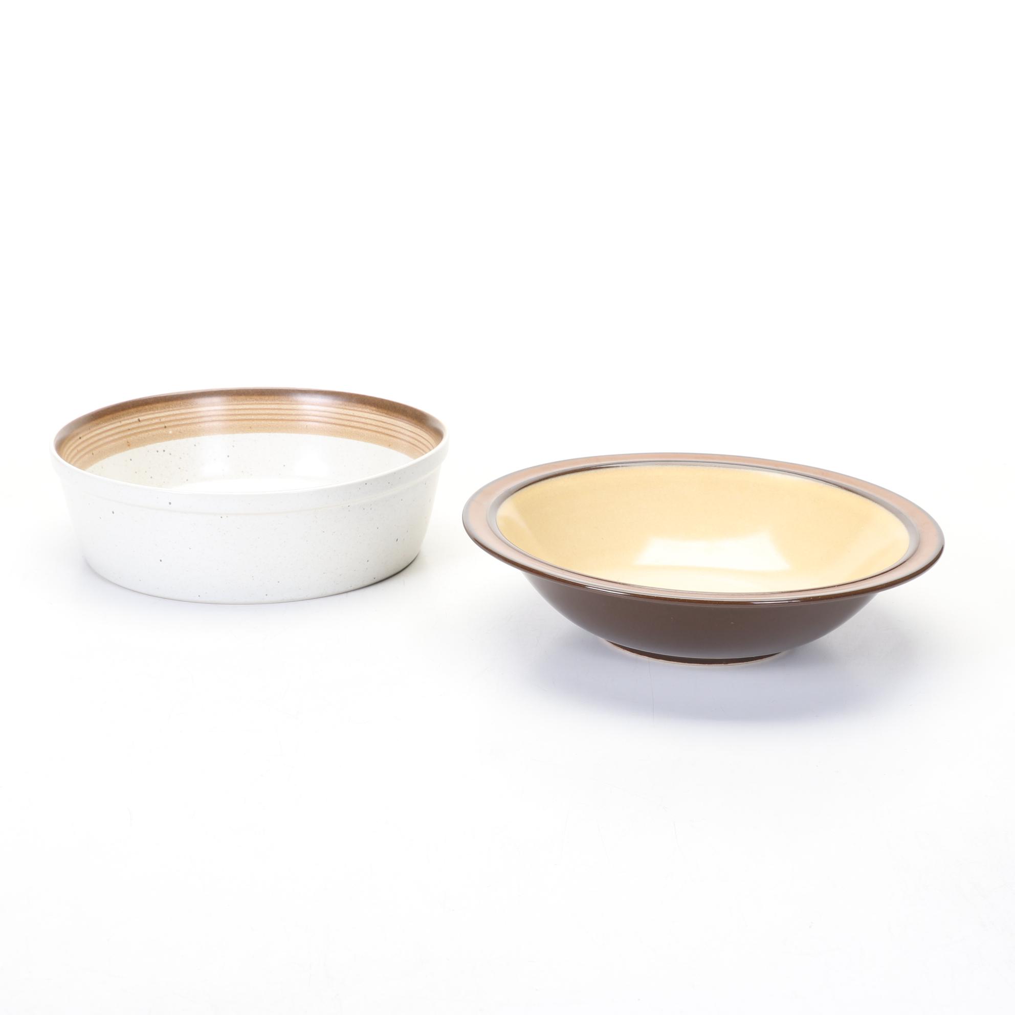 Mikasa Potters Art "Buckskin" and Haniwa Stone "Sand Dune" Stoneware Dinnerware