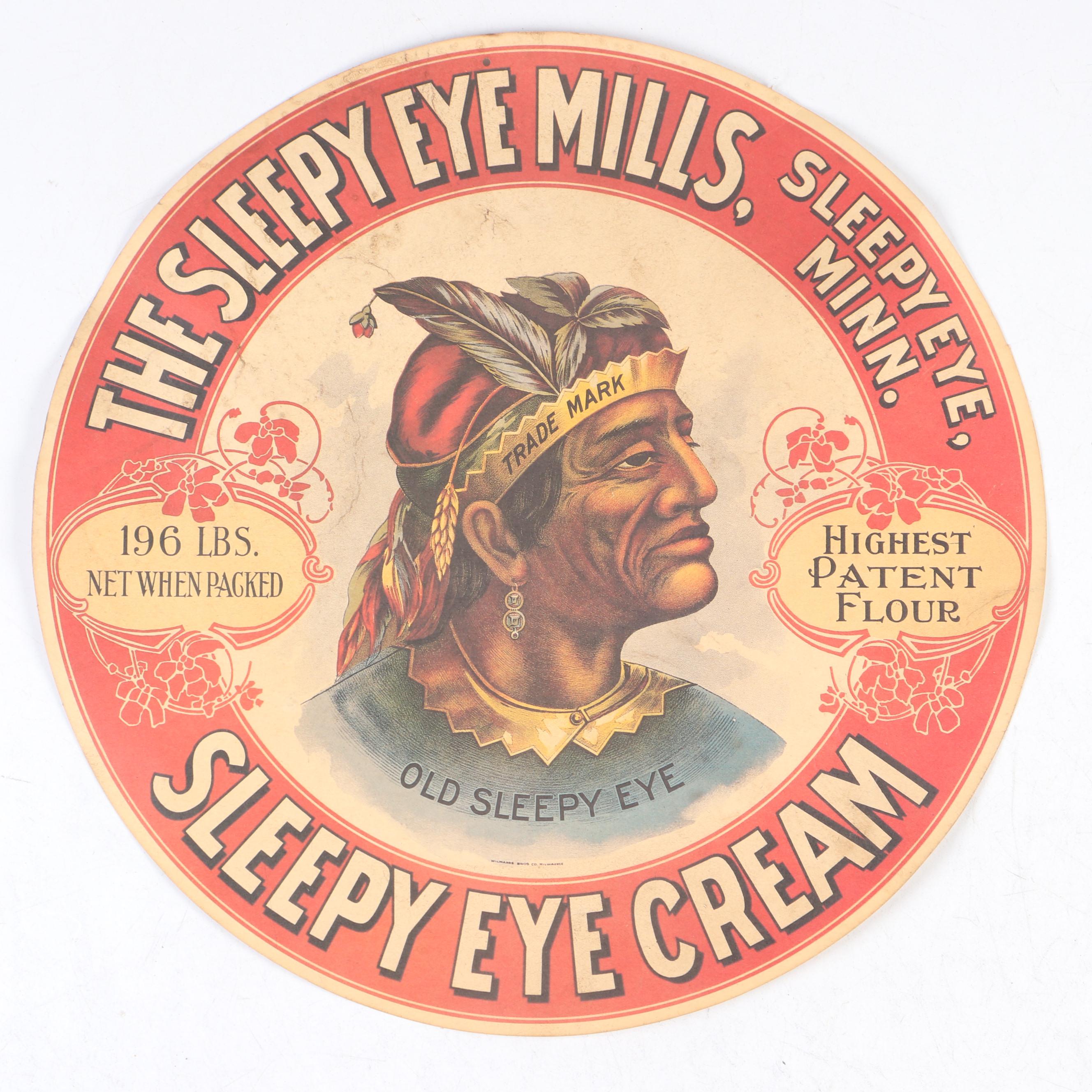 The Sleepy Eye Mills Flour Barrel Reproduction Label