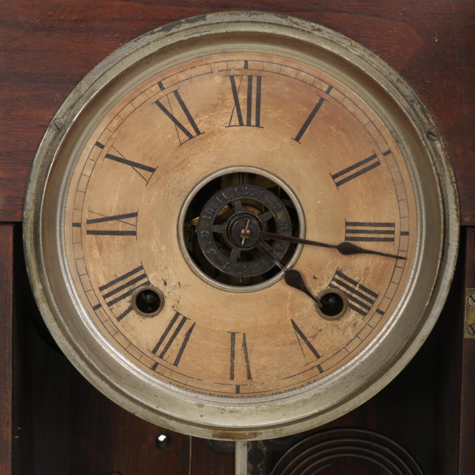 Carved Wood Gingerbread Style Mantel Clock