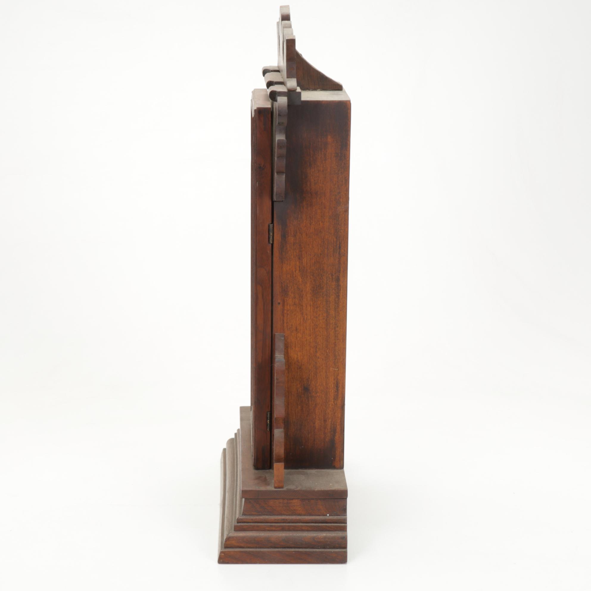 Carved Wood Gingerbread Style Mantel Clock