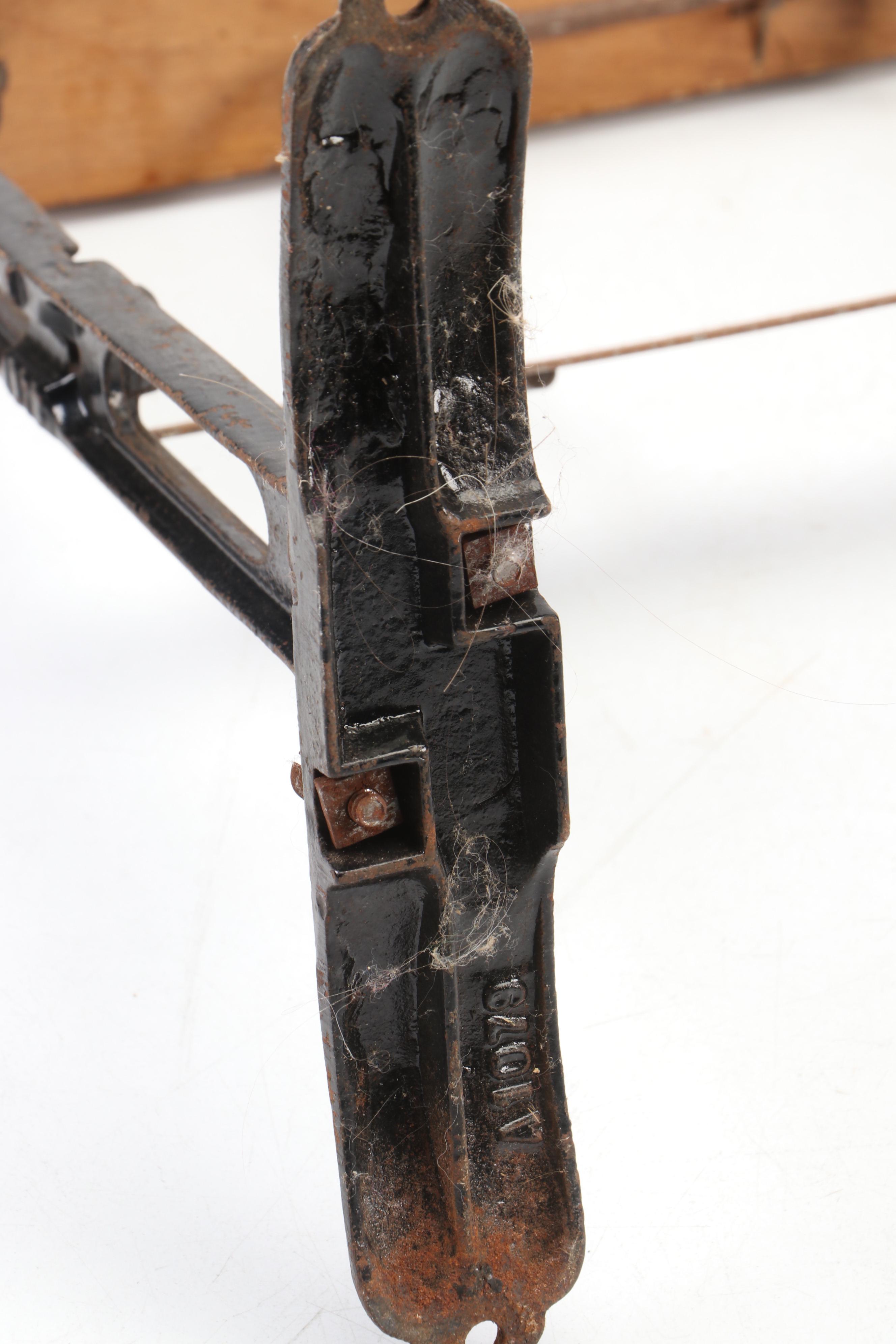 Wood and Cast Iron General Store Butcher Paper Dispenser and Cutter