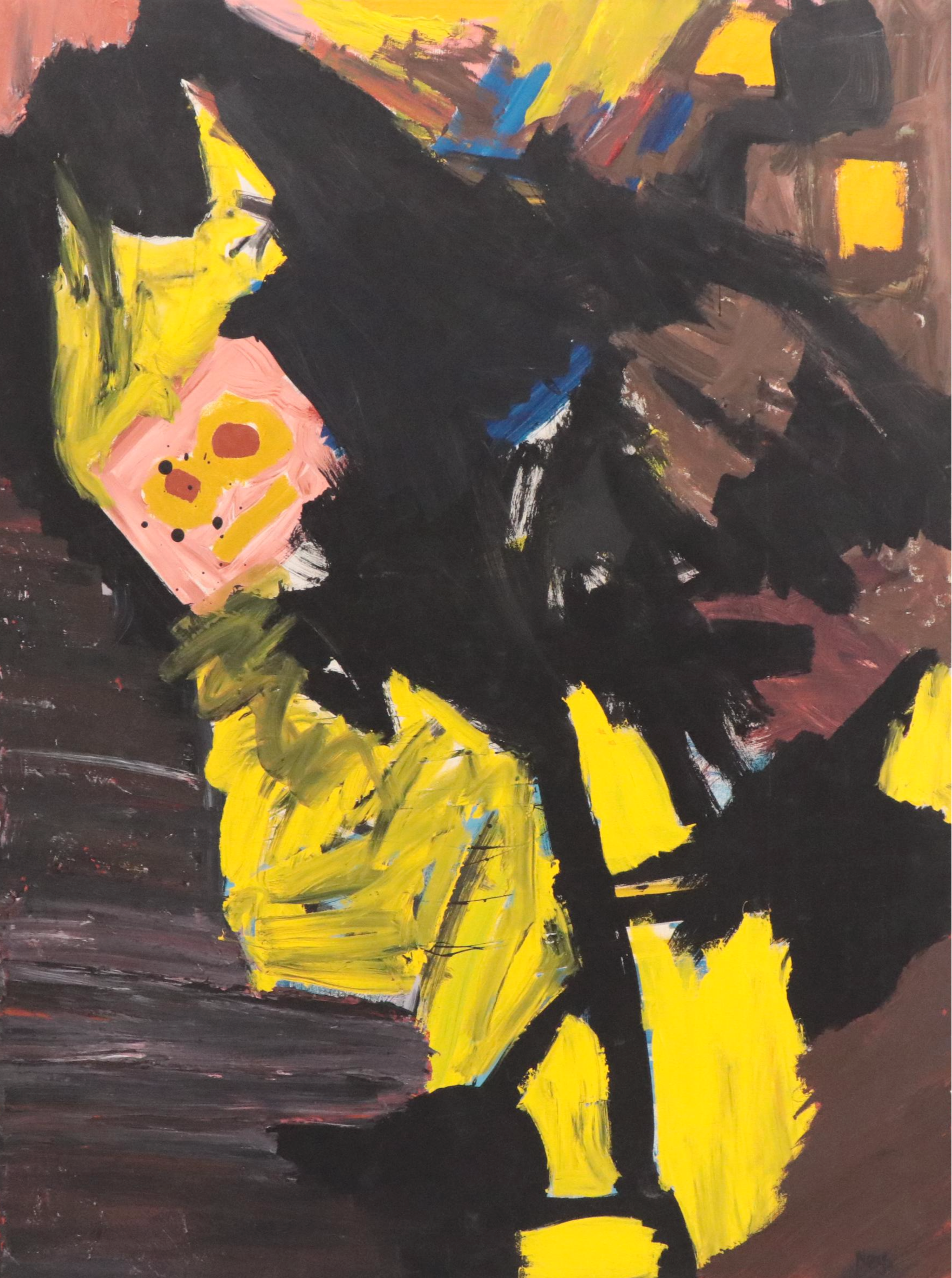 Large-Scale Abstract Oil Painting "18," 1991