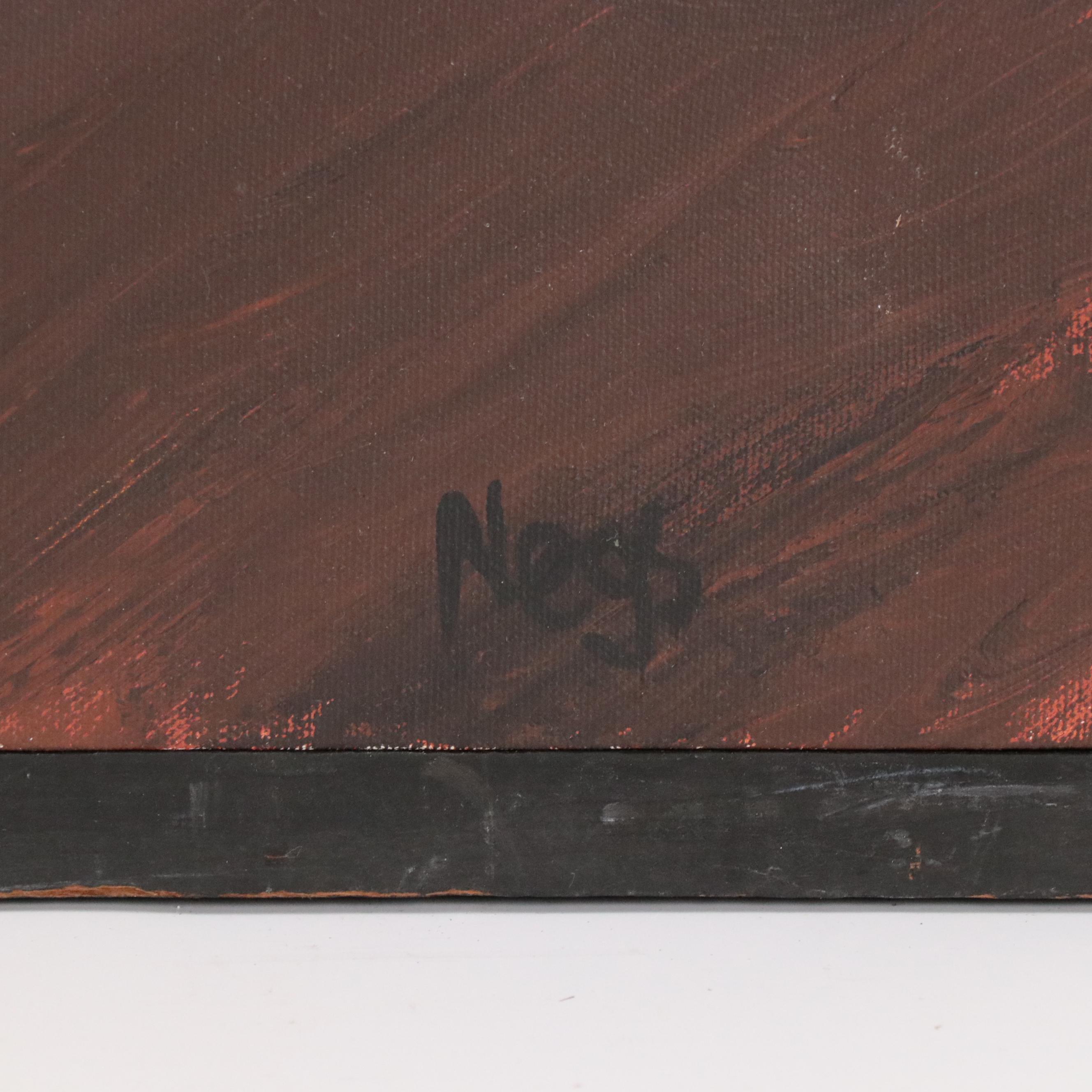 Large-Scale Abstract Oil Painting "18," 1991