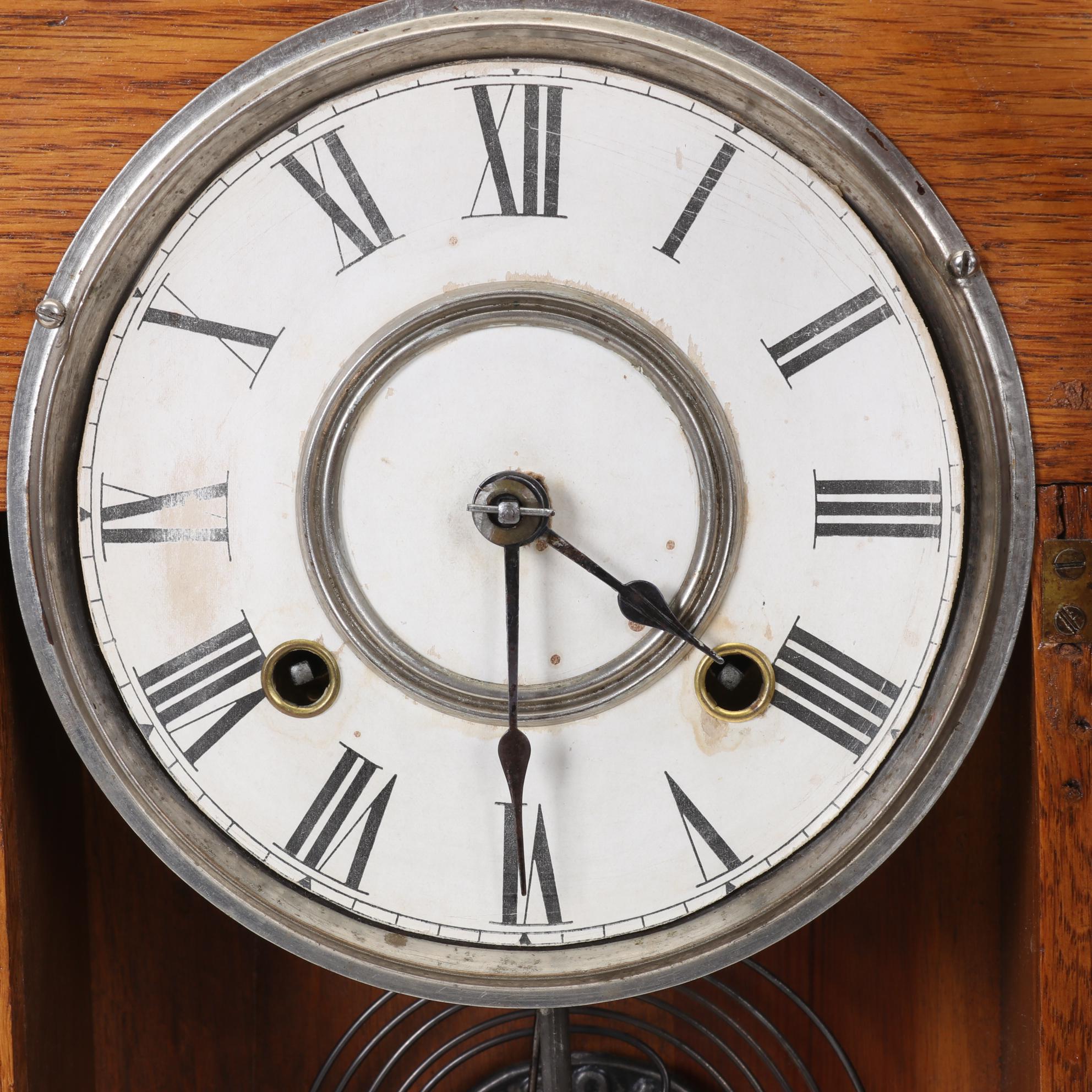 Ansonia Clock Co. Carved Wood Gingerbread Mantel Clock