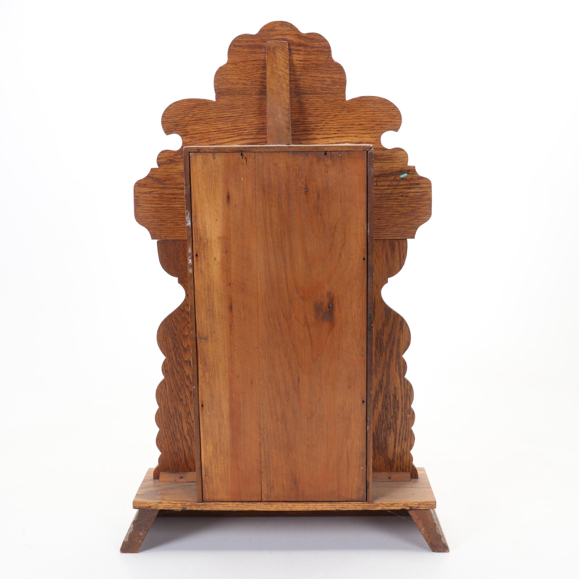 Ansonia Clock Co. Carved Wood Gingerbread Mantel Clock