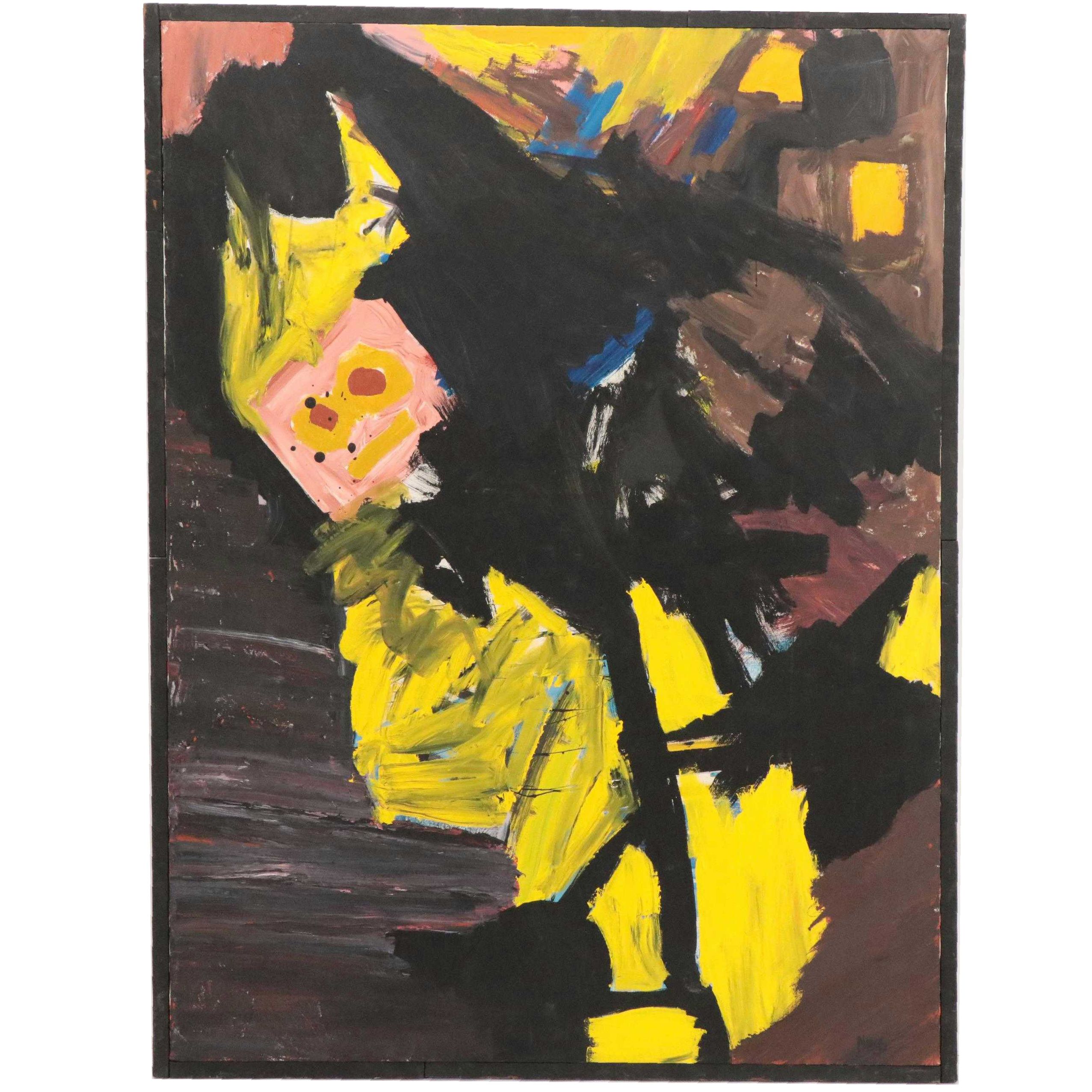 Large-Scale Abstract Oil Painting "18," 1991