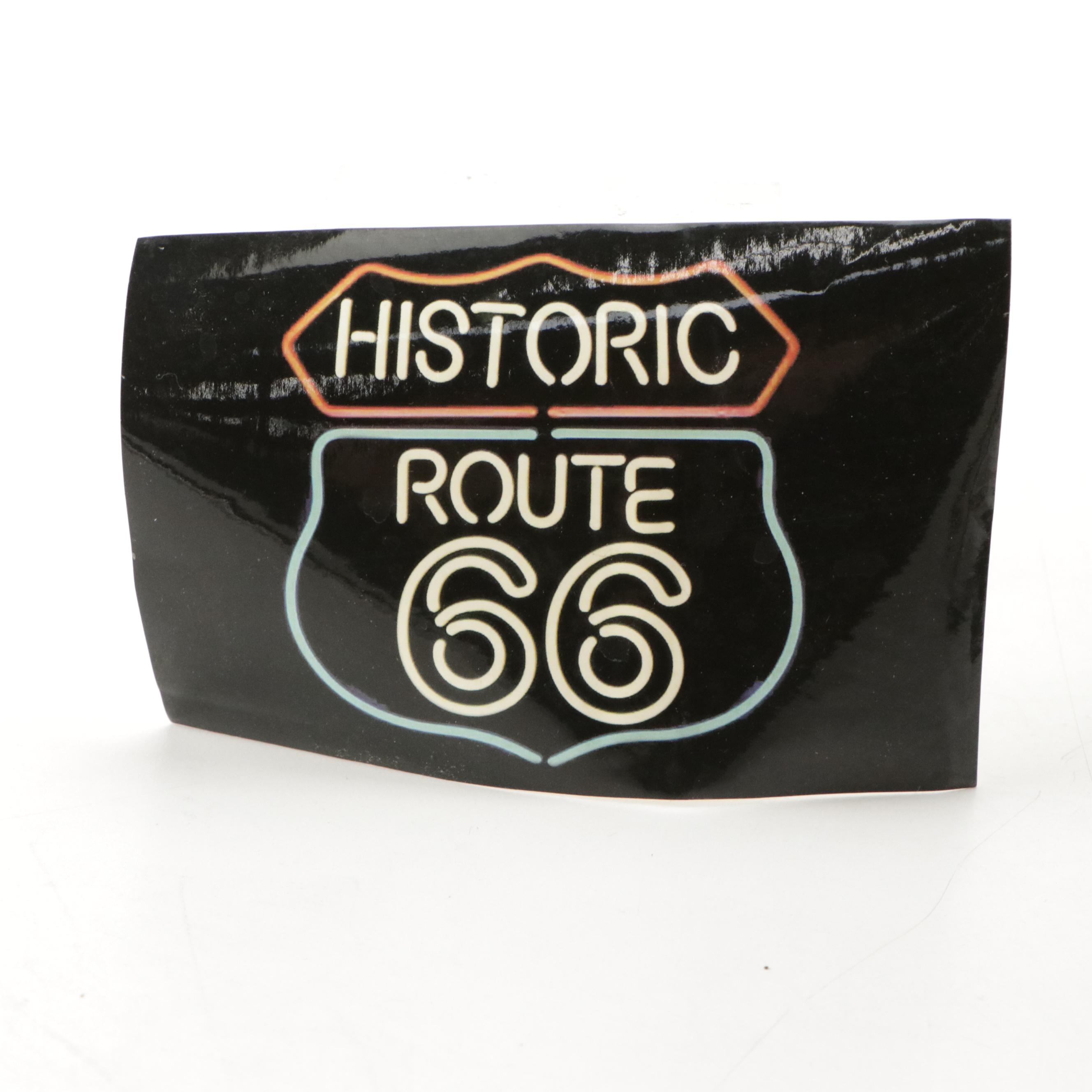 Neon "Historic Route 66" Illuminated Wall Sign