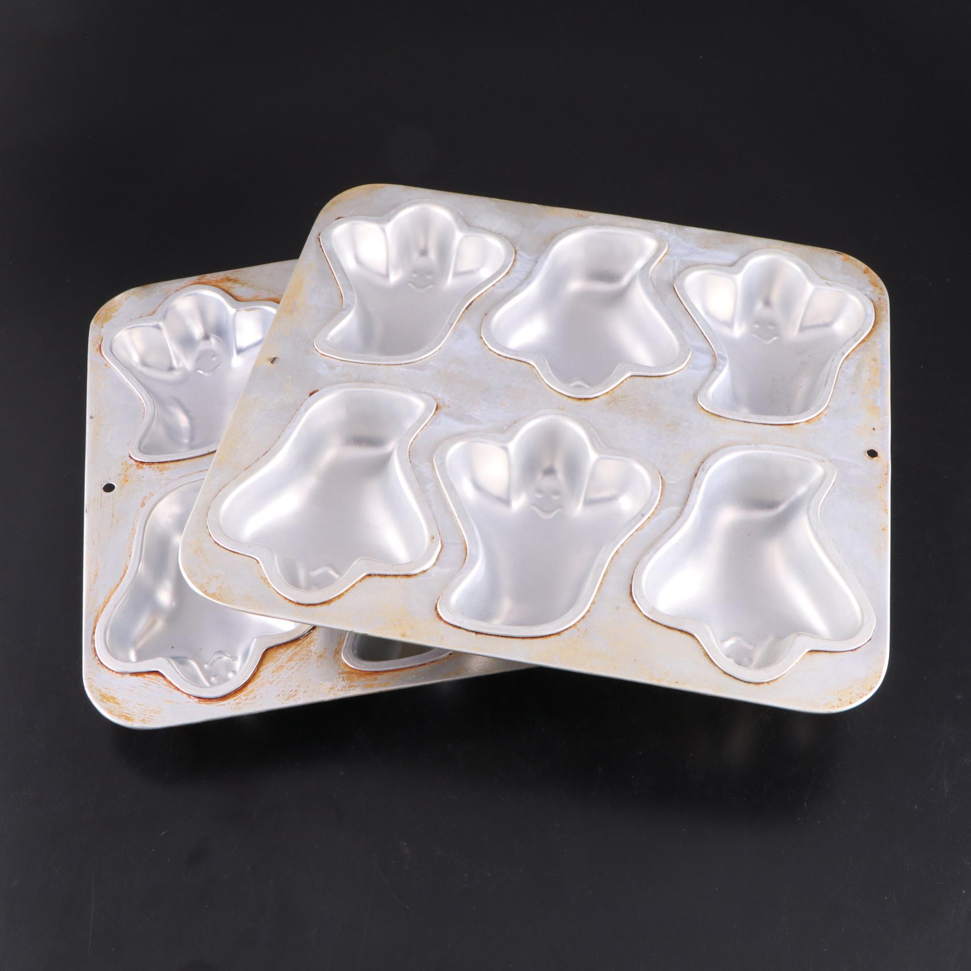 Pyrex Glass Cinderella Bowl with Wilton Jack-O-Lantern Metal Cake Mold and More