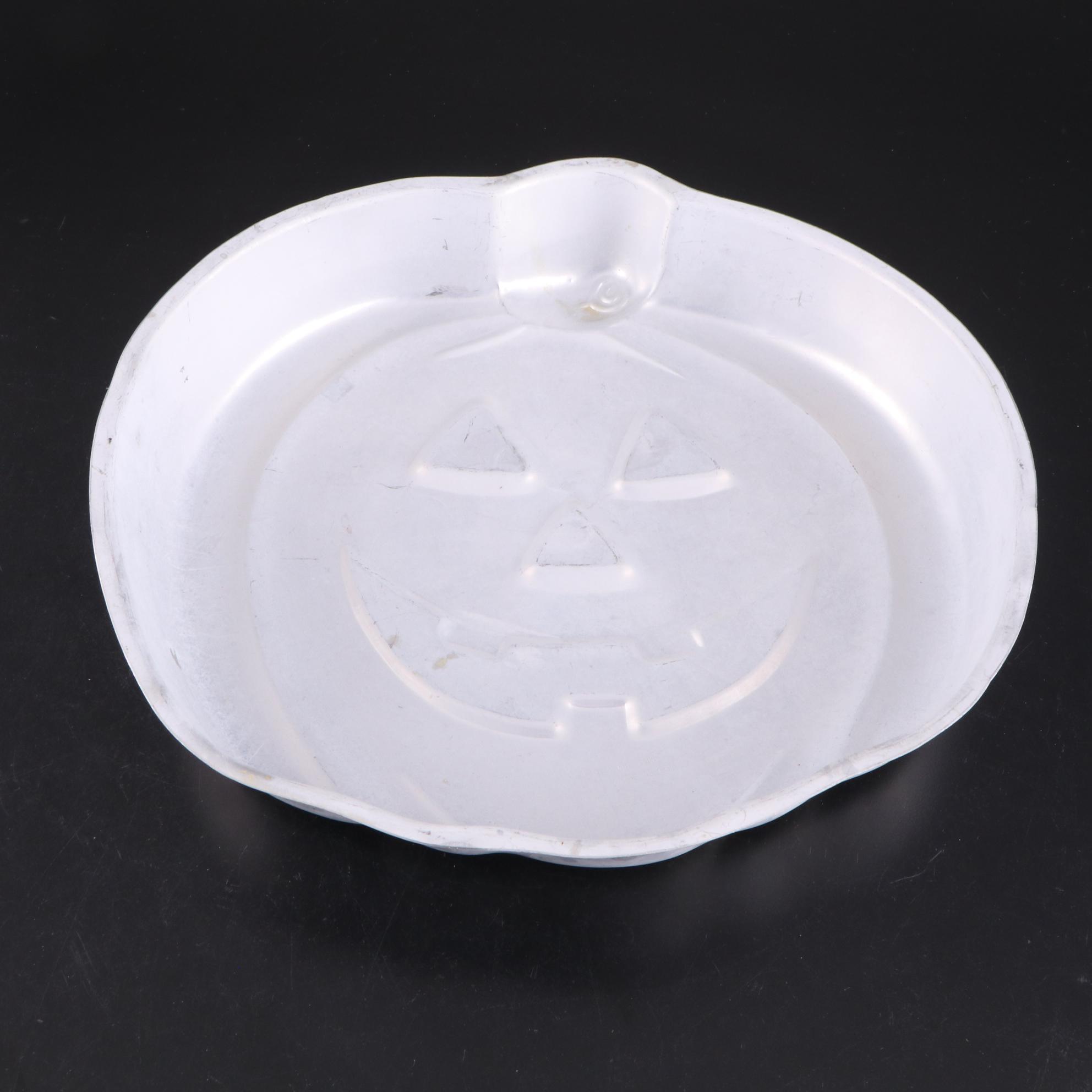 Pyrex Glass Cinderella Bowl with Wilton Jack-O-Lantern Metal Cake Mold and More