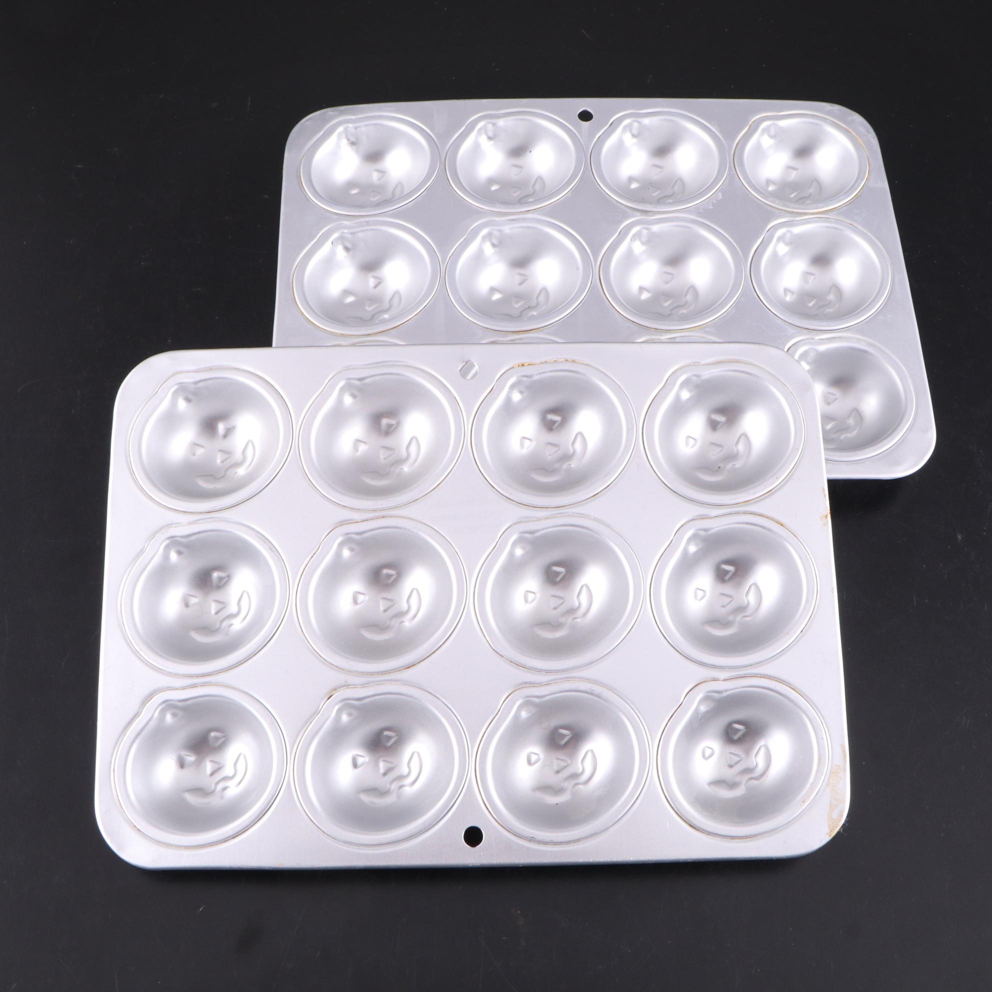 Pyrex Glass Cinderella Bowl with Wilton Jack-O-Lantern Metal Cake Mold and More