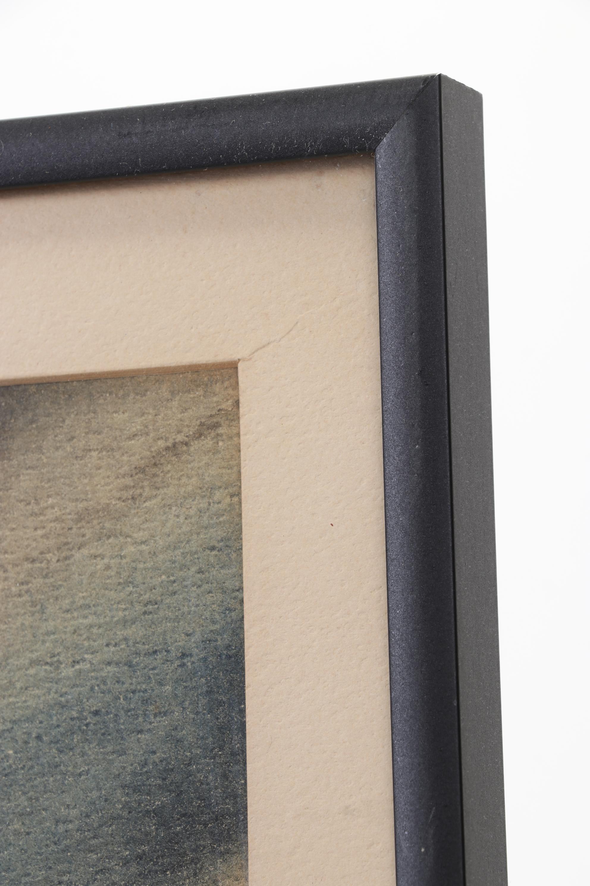 Industrial Landscape Watercolor Painting, 1957