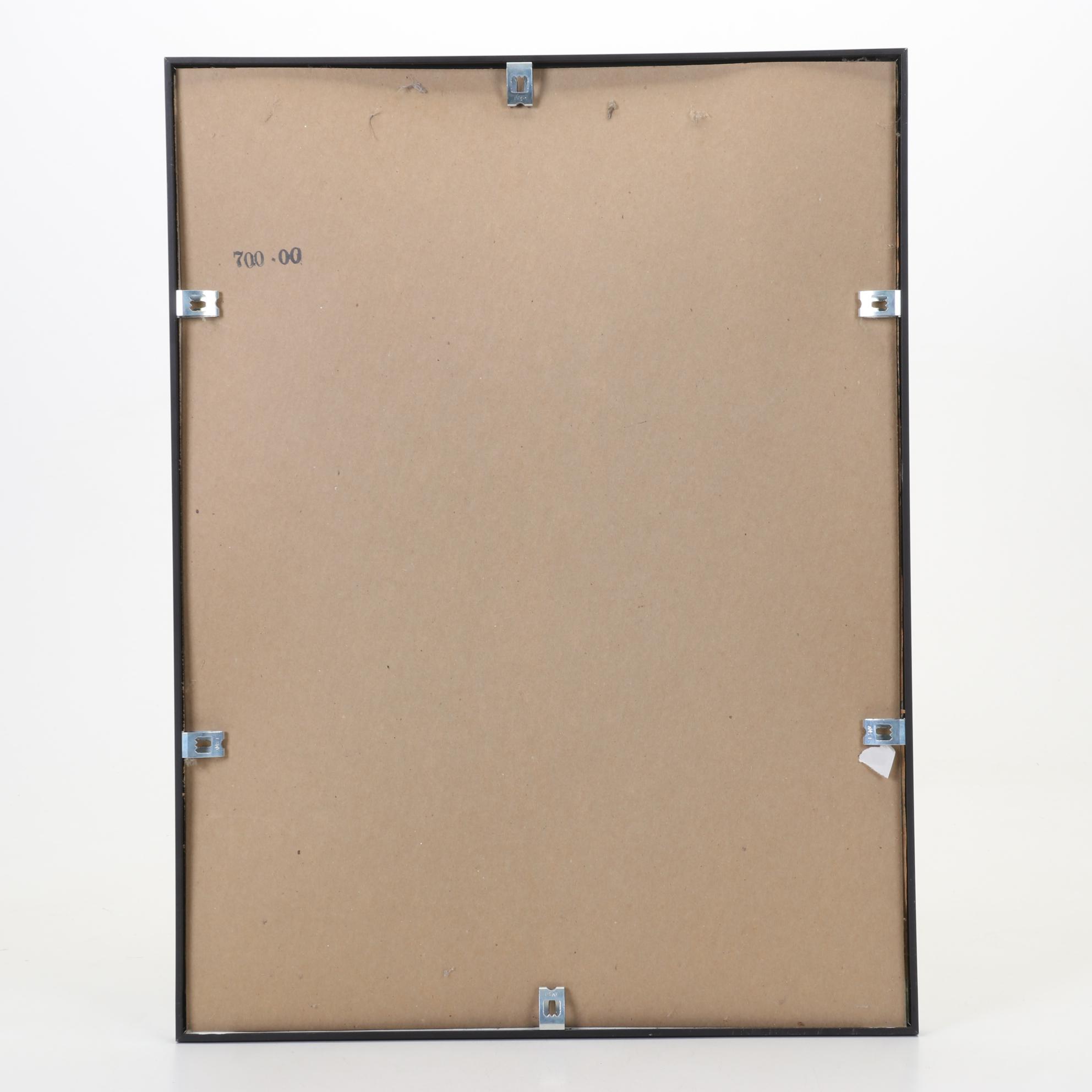 Industrial Landscape Watercolor Painting, 1957