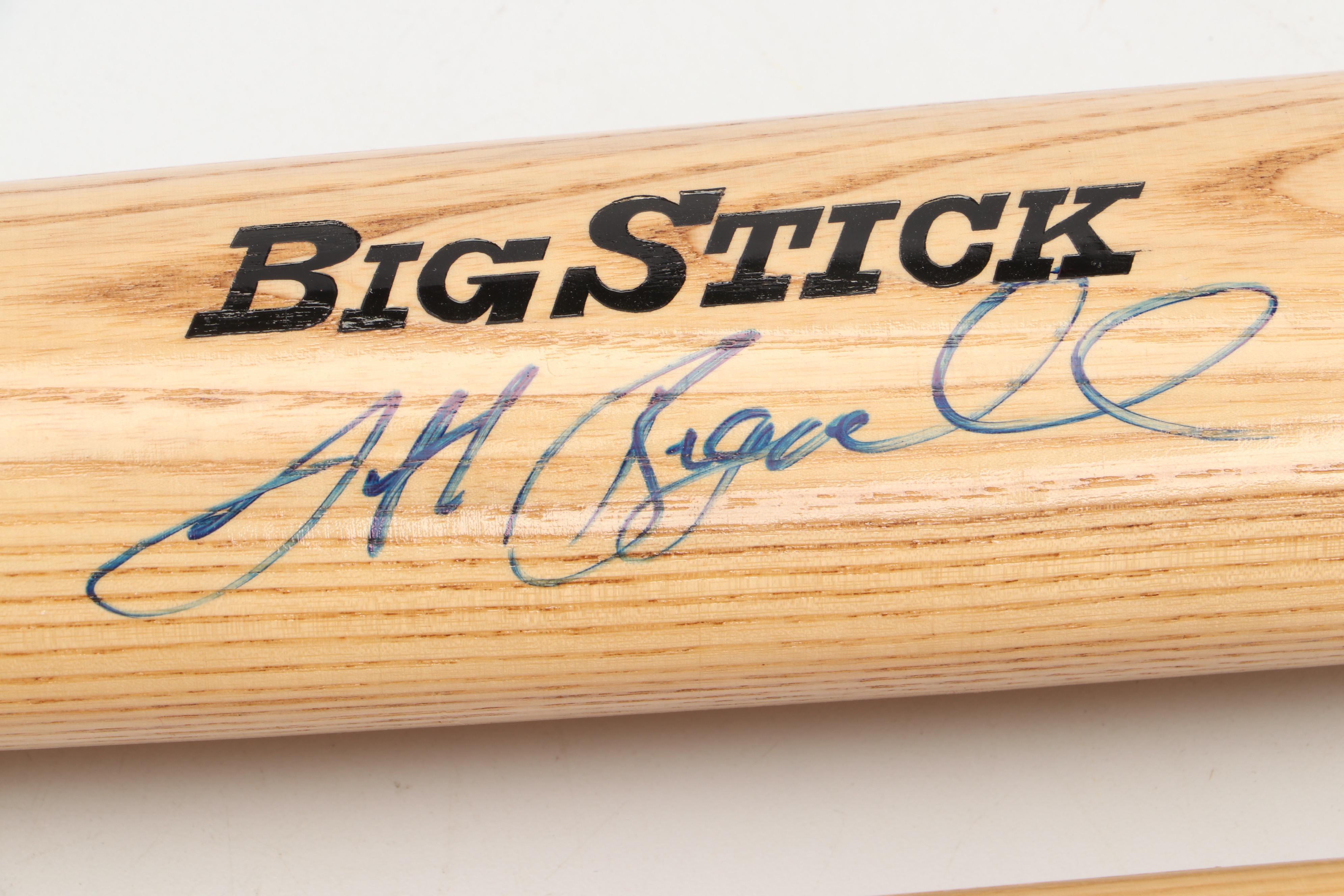 Jeff Bagwell, Adam Dunn, and Dave Justice Signed Rawlings Baseball Bats