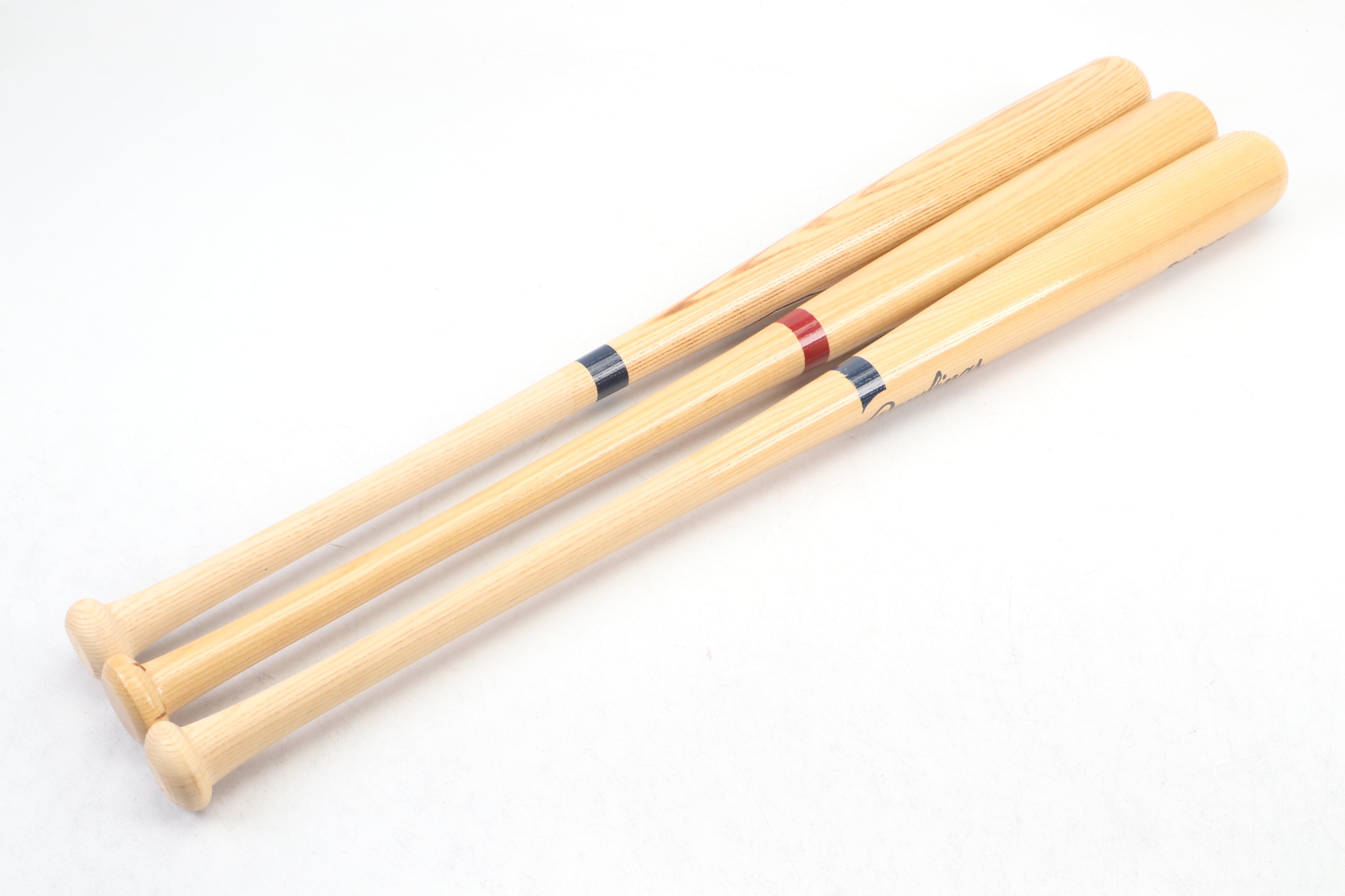 Jeff Bagwell, Adam Dunn, and Dave Justice Signed Rawlings Baseball Bats