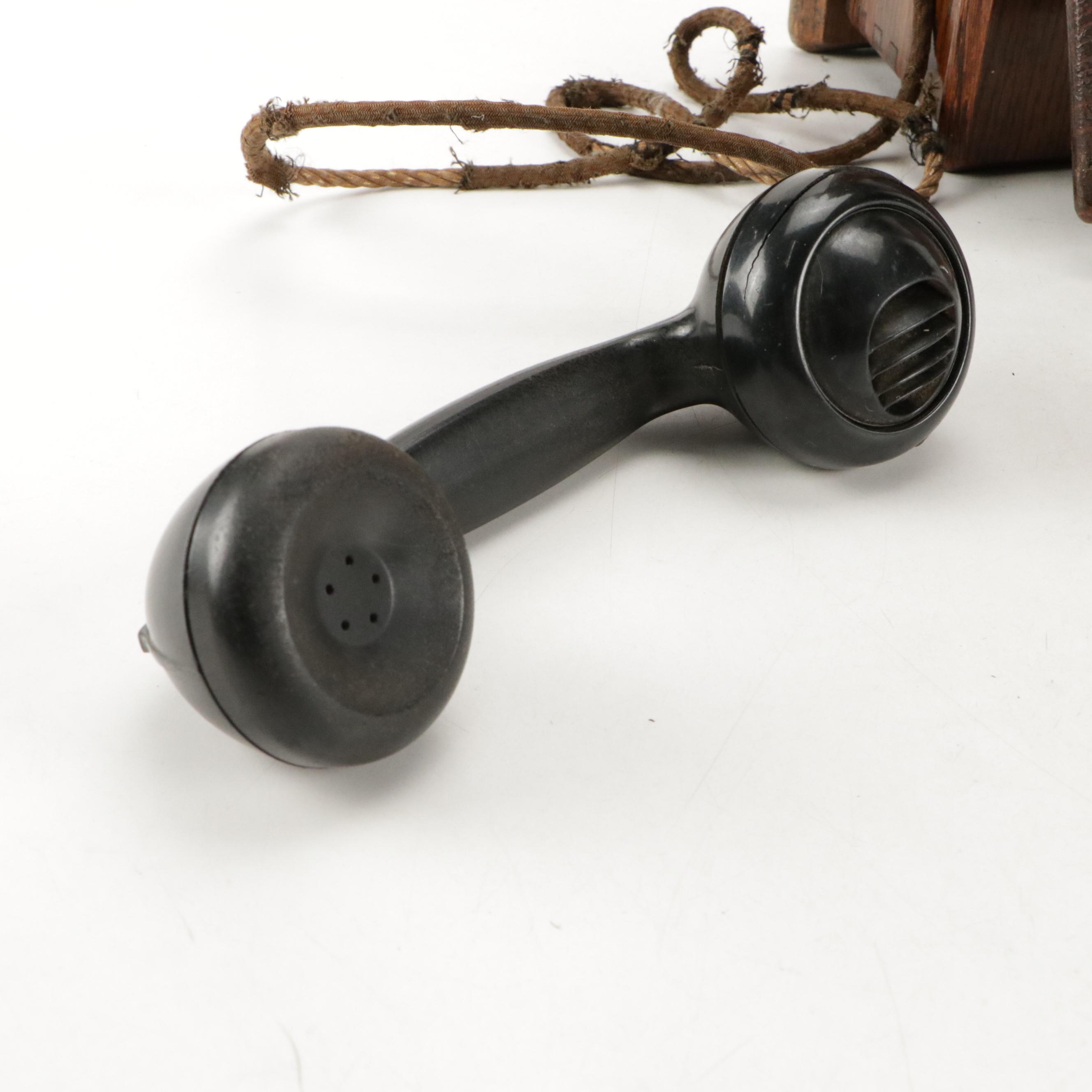 Western Electric 323W Oak Hand-Crank Telephone, 1913