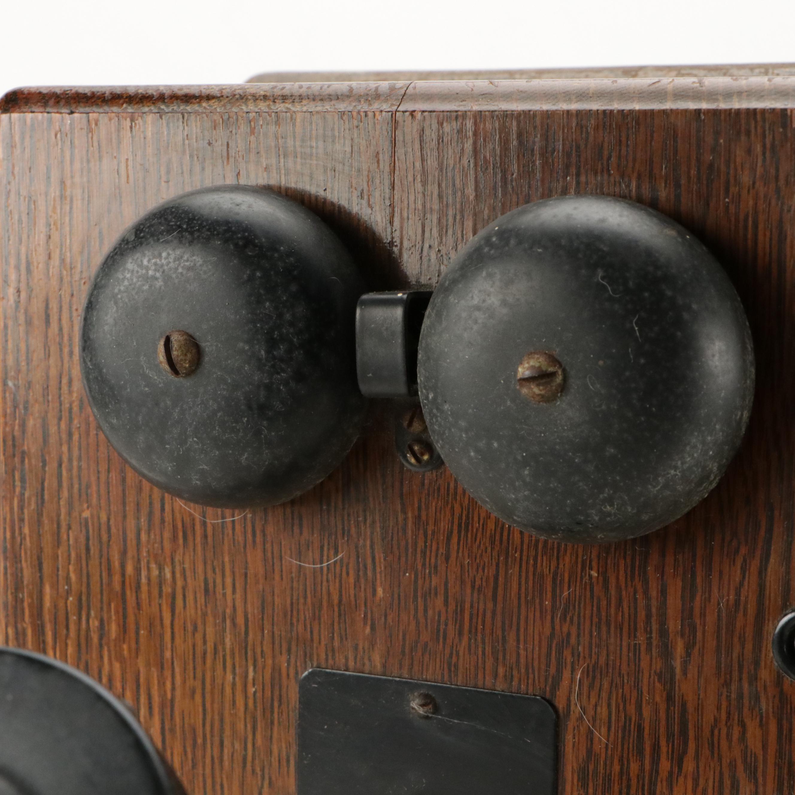 Western Electric 323W Oak Hand-Crank Telephone, 1913
