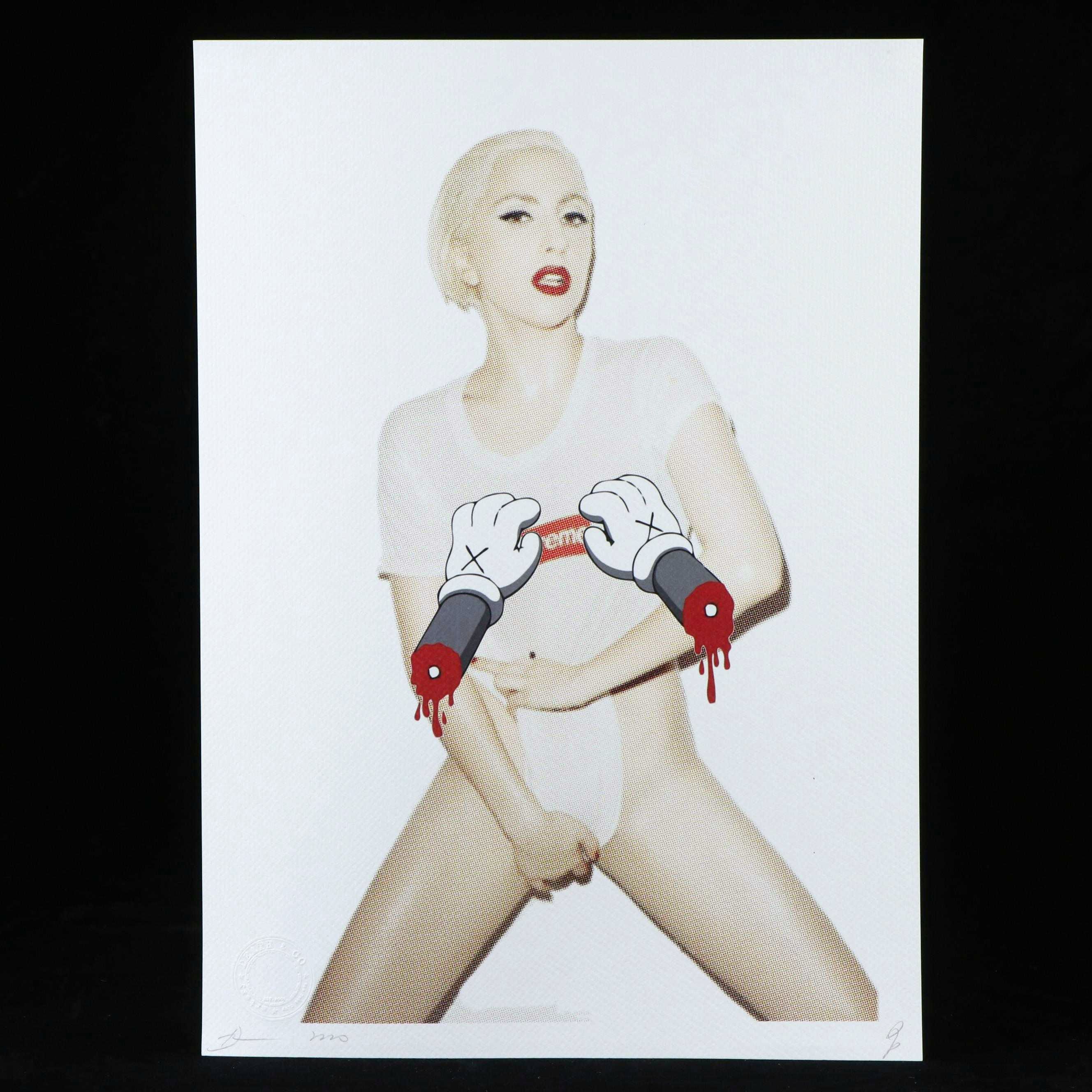 Death NYC Pop Art Graphic Print of Lady Gaga x Kaws