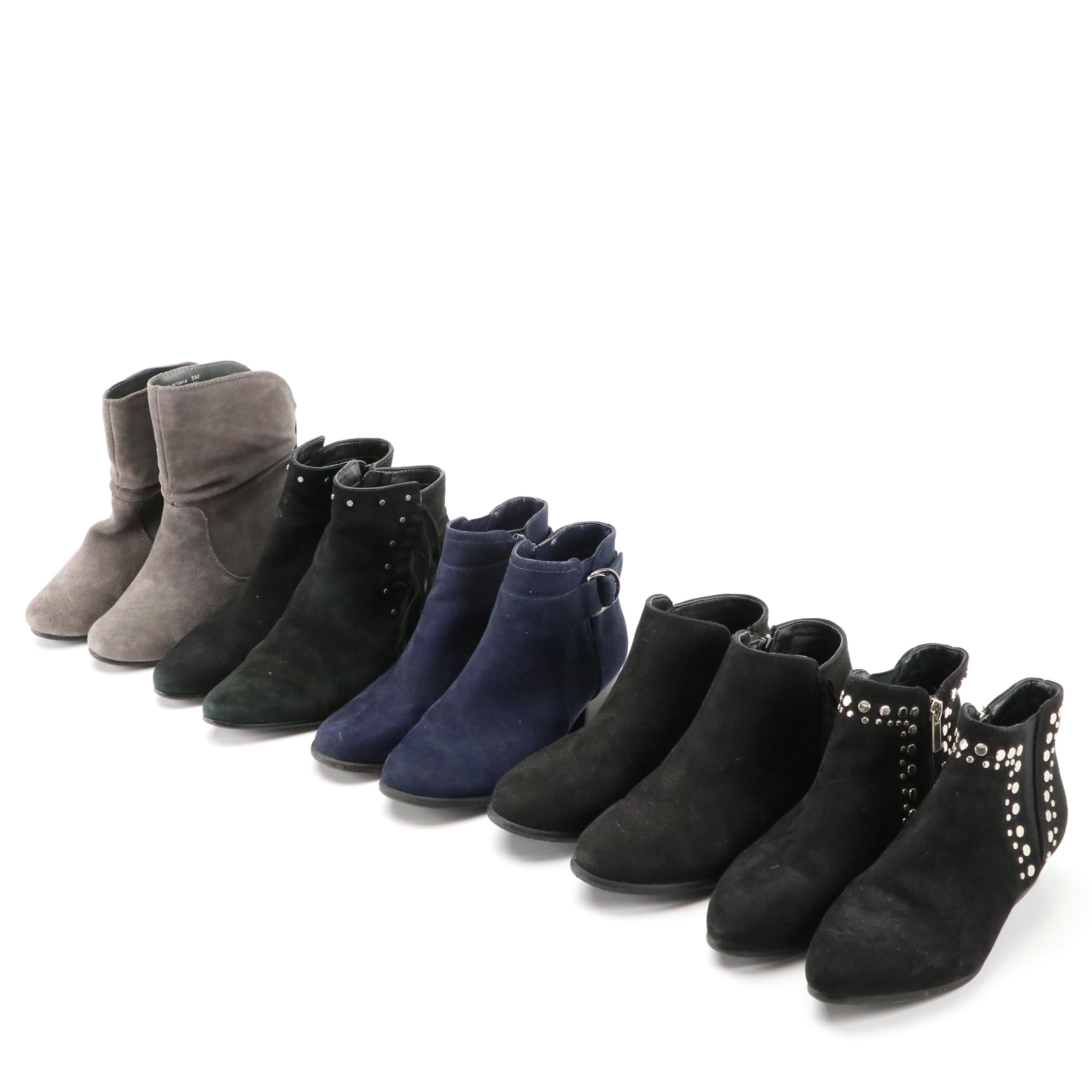 White Mountain Pansy Wedge Booties, Sam Edelman Fringe Ankle Boots, and