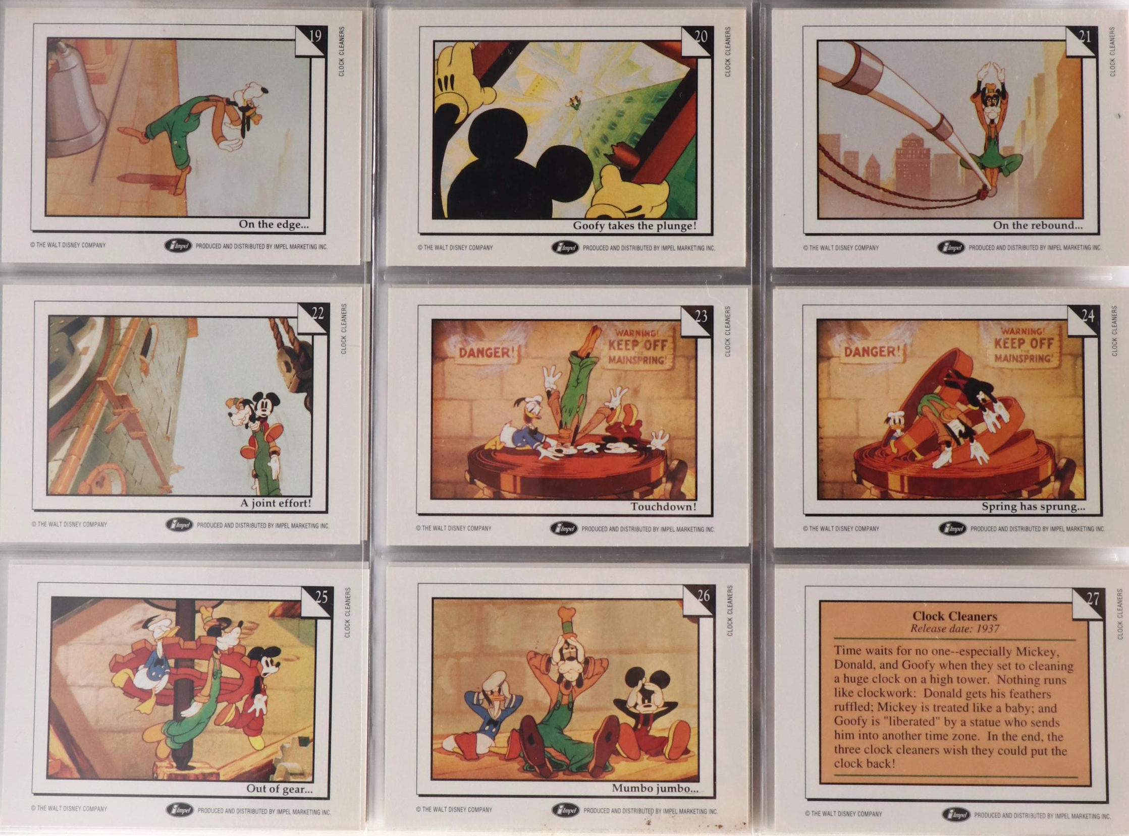 Walt Disney Trading Cards in Binder