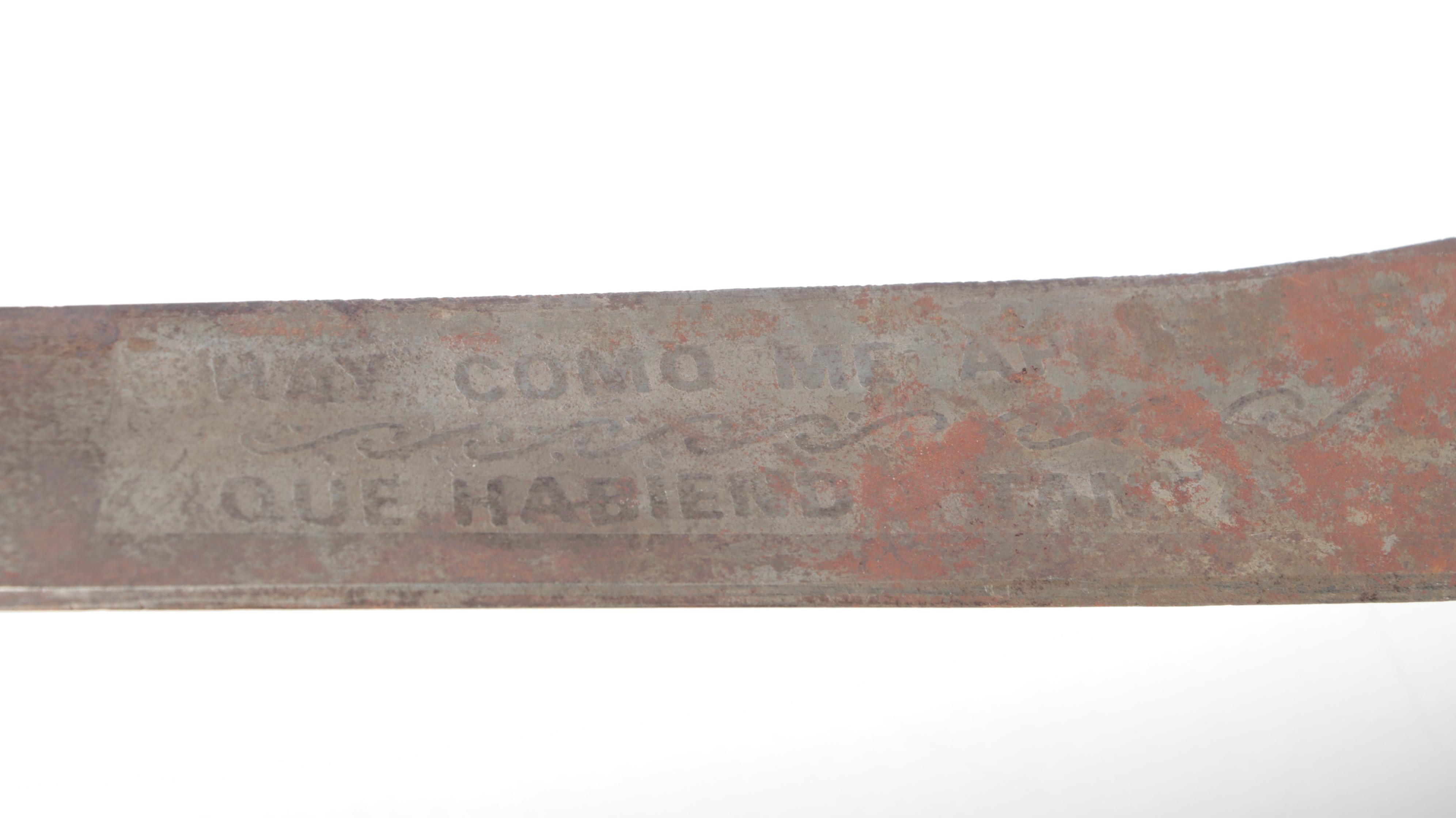 Replica Mexican Eagle Head and Stacked Leather Handle Sword