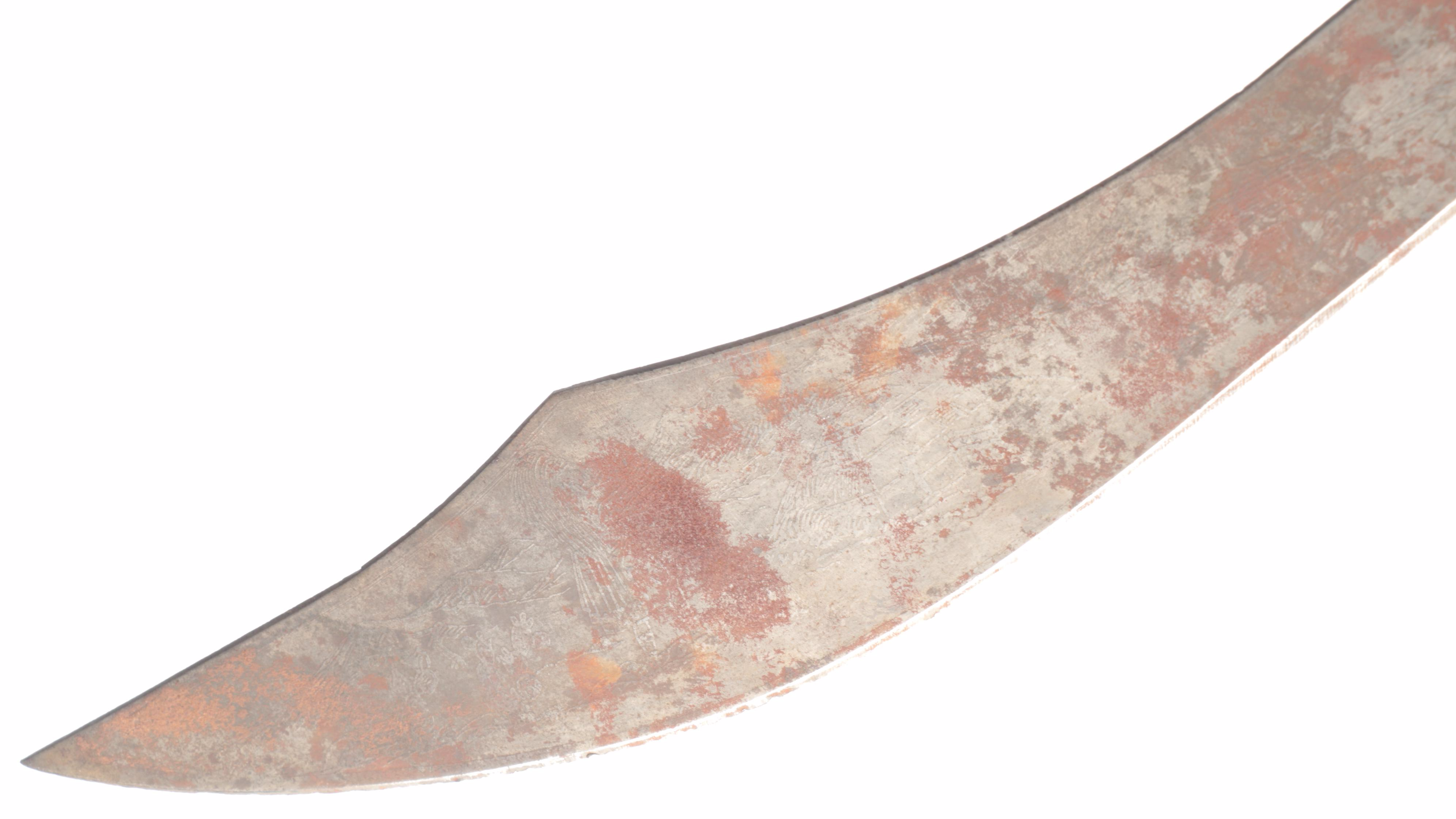 Replica Mexican Eagle Head and Stacked Leather Handle Sword