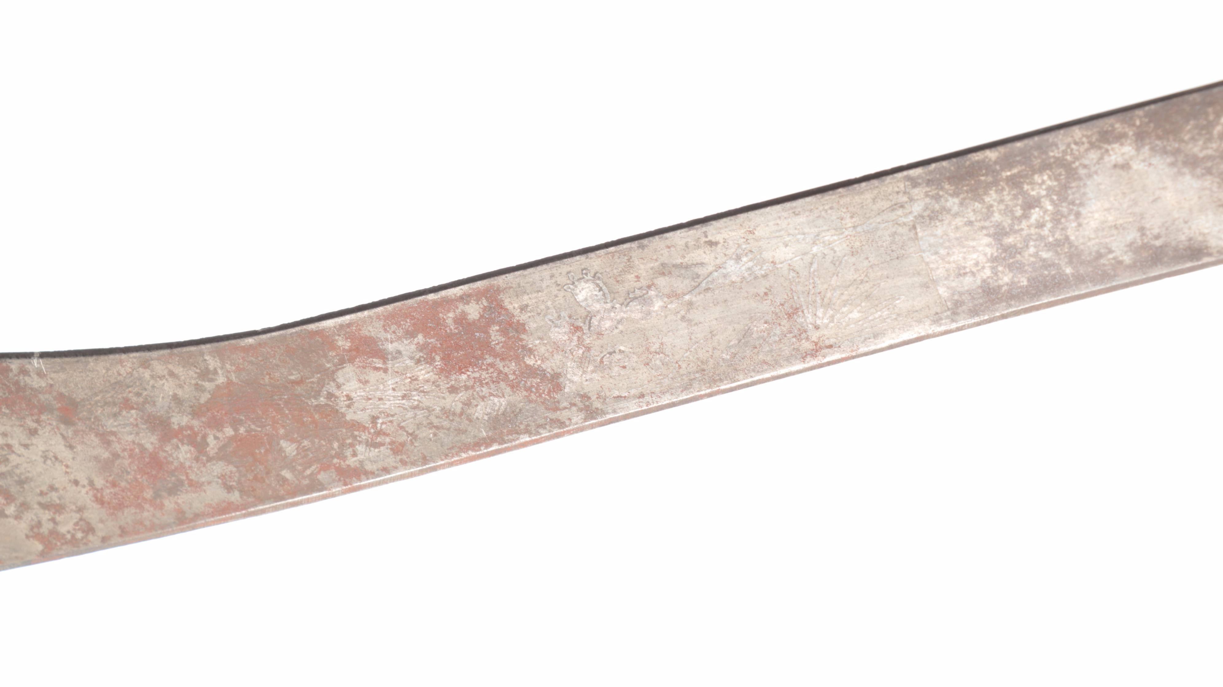 Replica Mexican Eagle Head and Stacked Leather Handle Sword