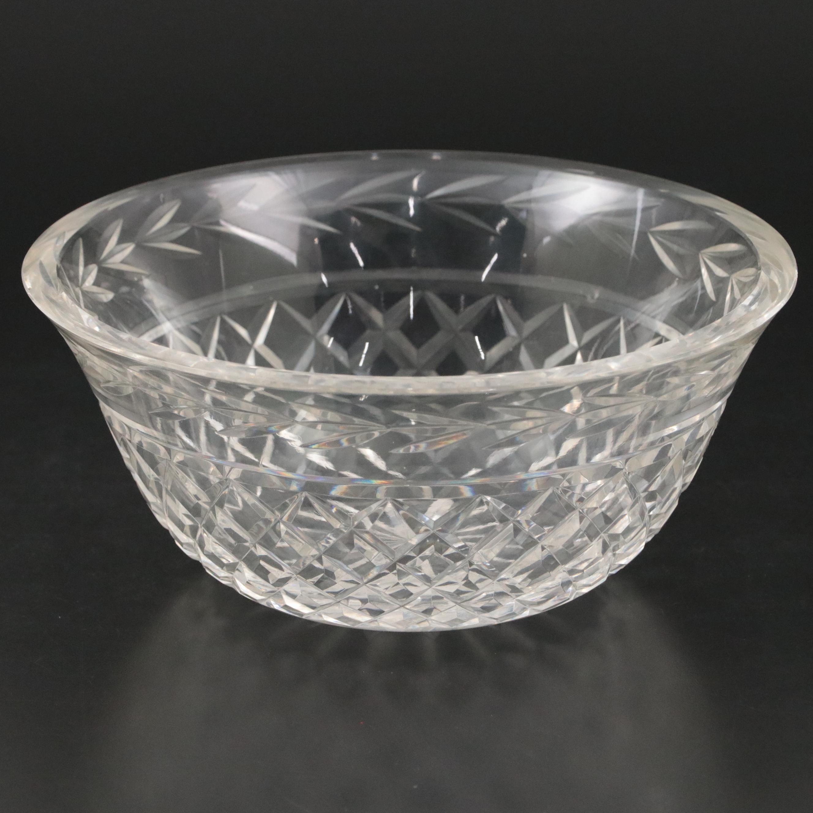Waterford "Glandore" Crystal Round Bowl, Late 20th C.