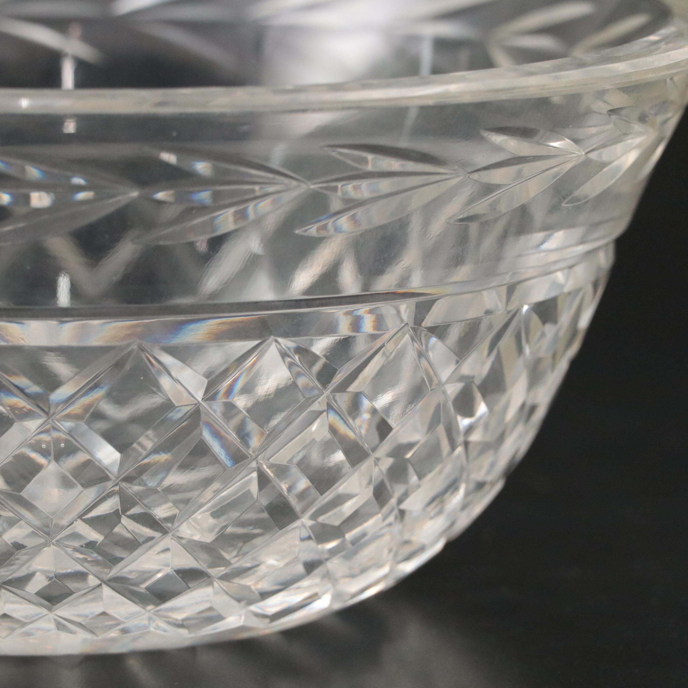 Waterford "Glandore" Crystal Round Bowl, Late 20th C.