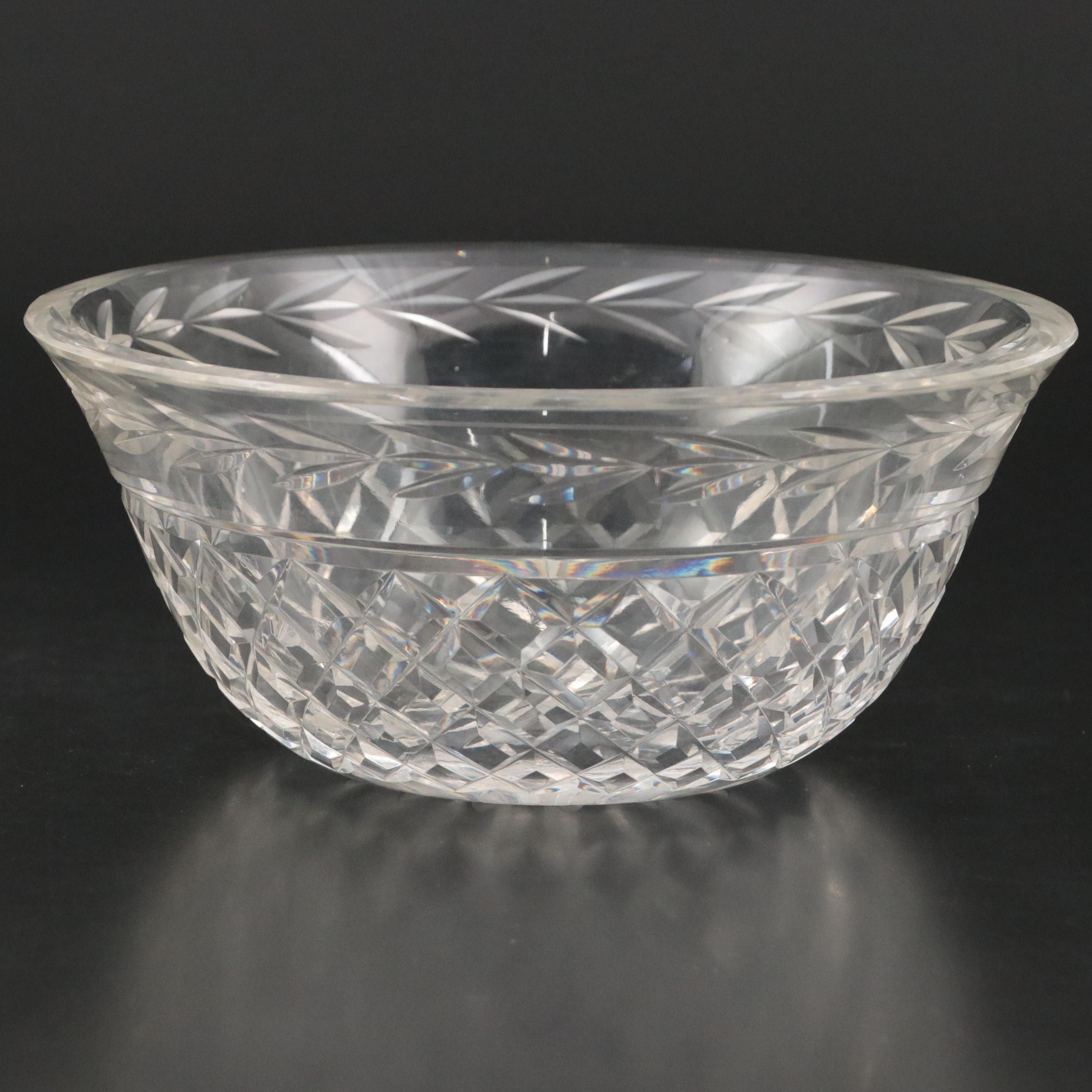 Waterford "Glandore" Crystal Round Bowl, Late 20th C.