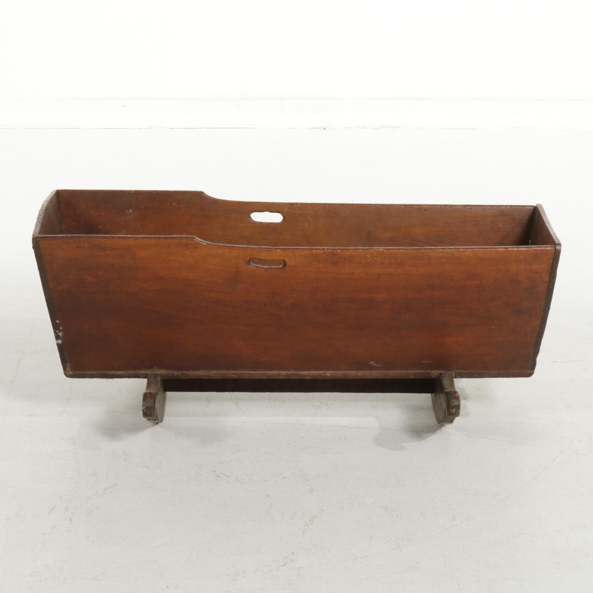 American Primitive Walnut Cradle, 19th Century