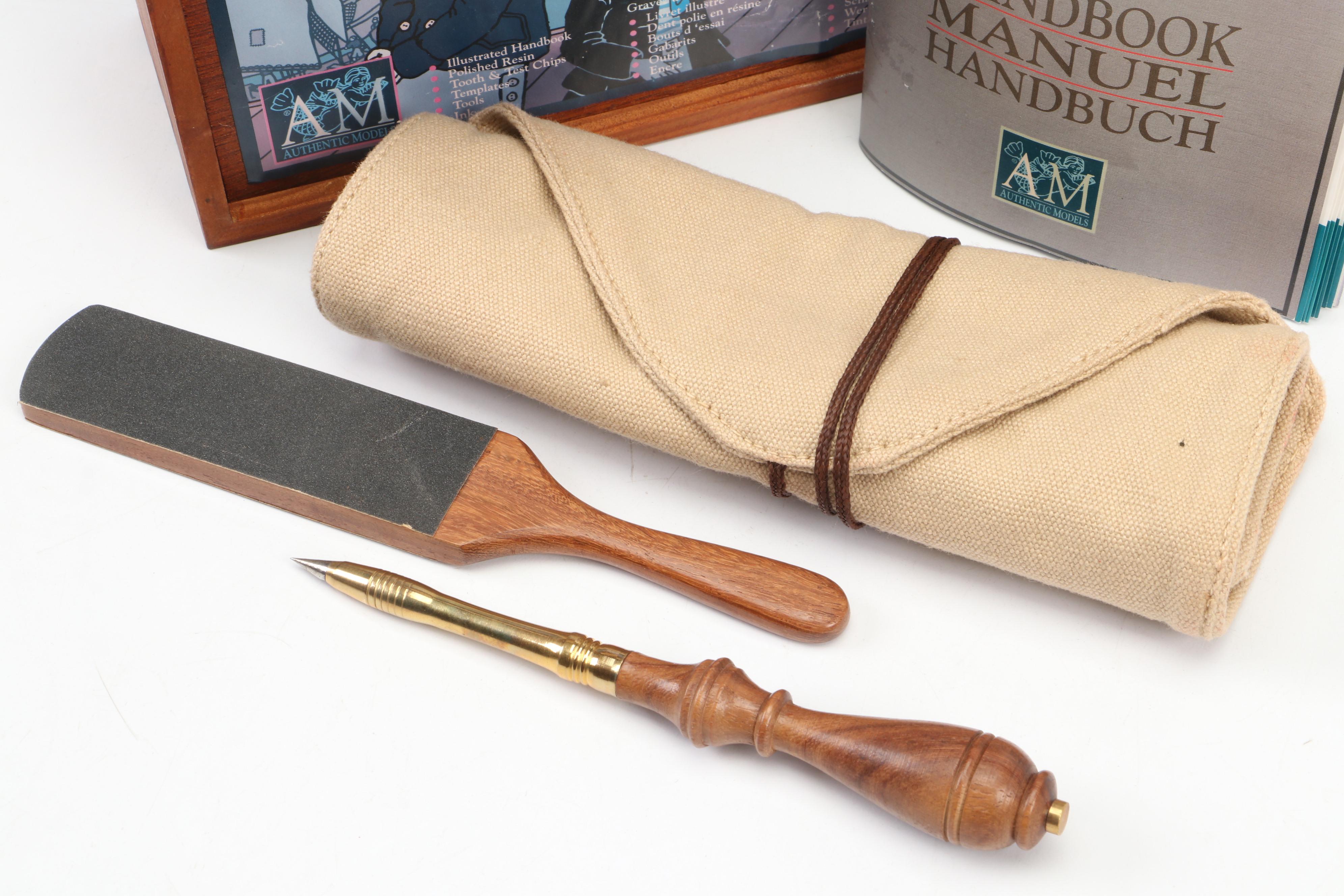 Authentic Models "A Whale Of A Tooth" Scrimshaw Engraving Practice Kit