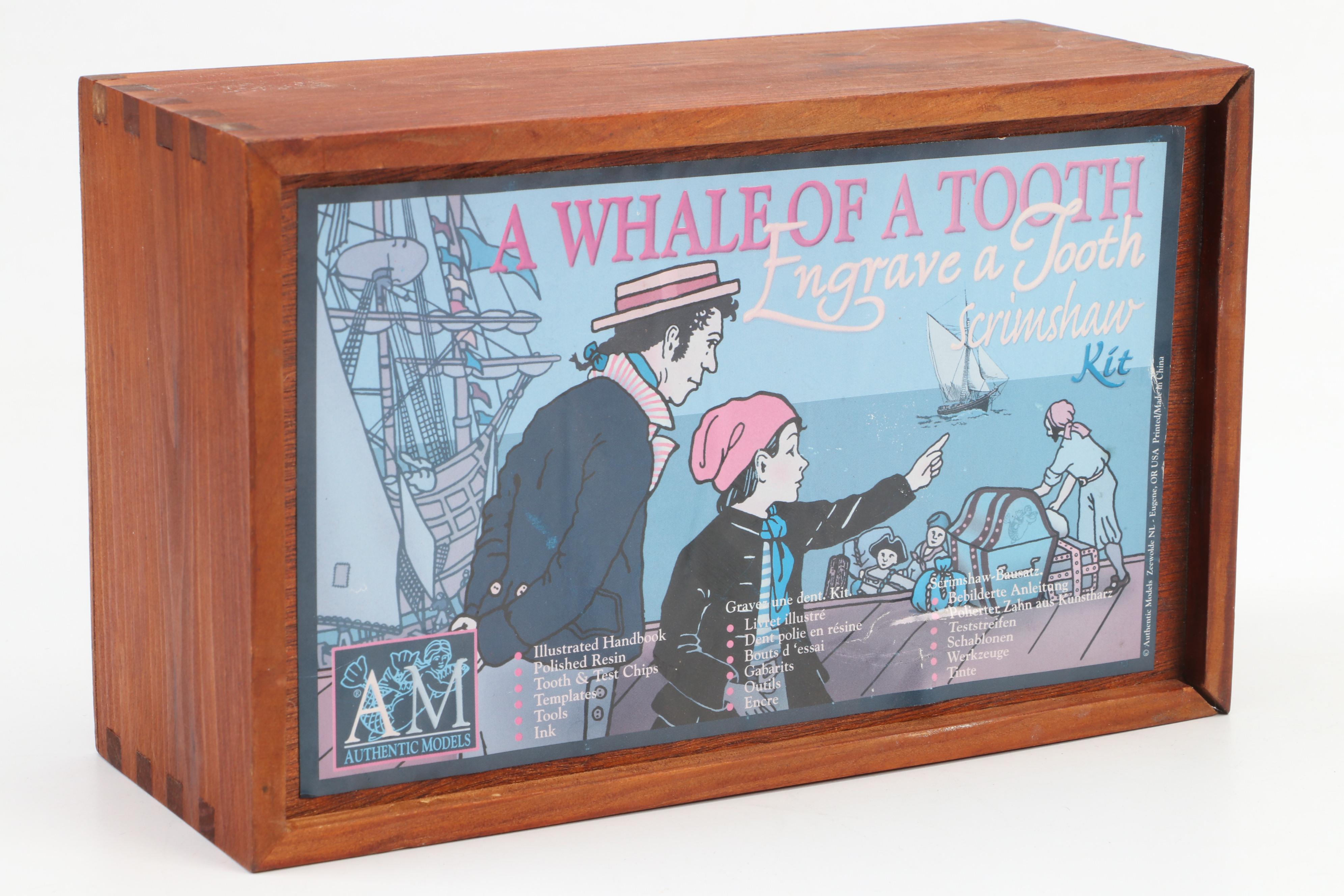 Authentic Models "A Whale Of A Tooth" Scrimshaw Engraving Practice Kit