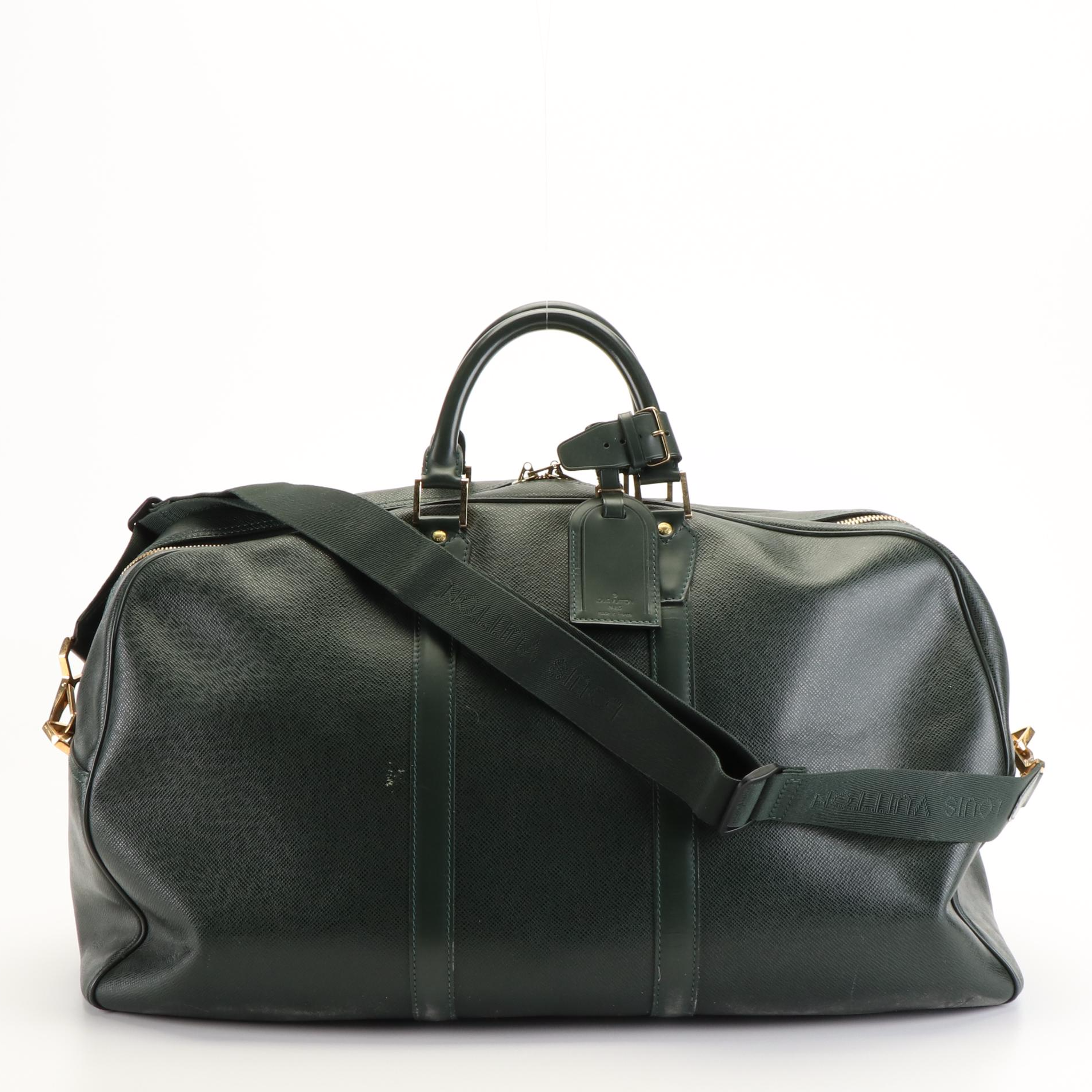 Louis Vuitton Kendall Boston Bag in Green Taiga Leather