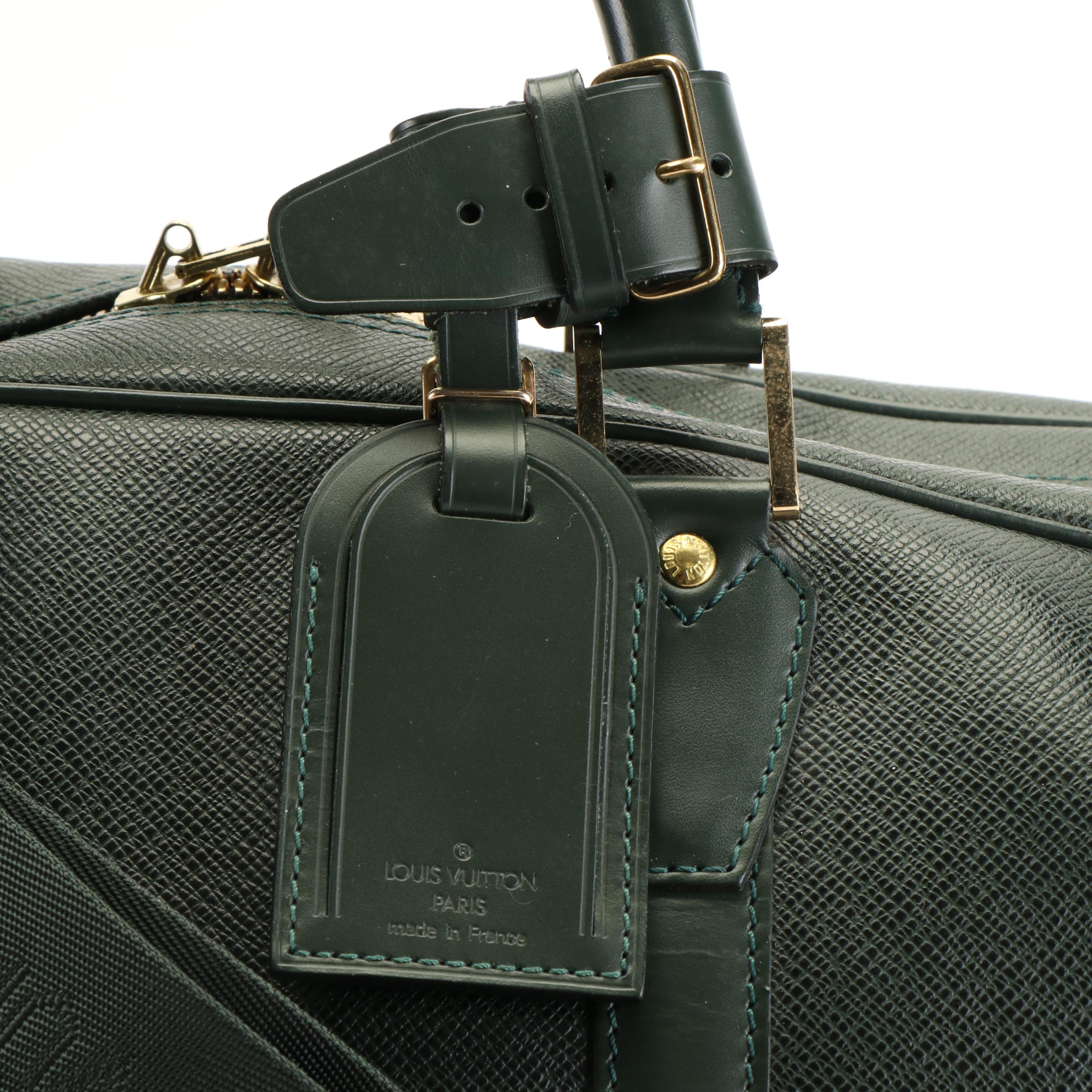 Louis Vuitton Kendall Boston Bag in Green Taiga Leather