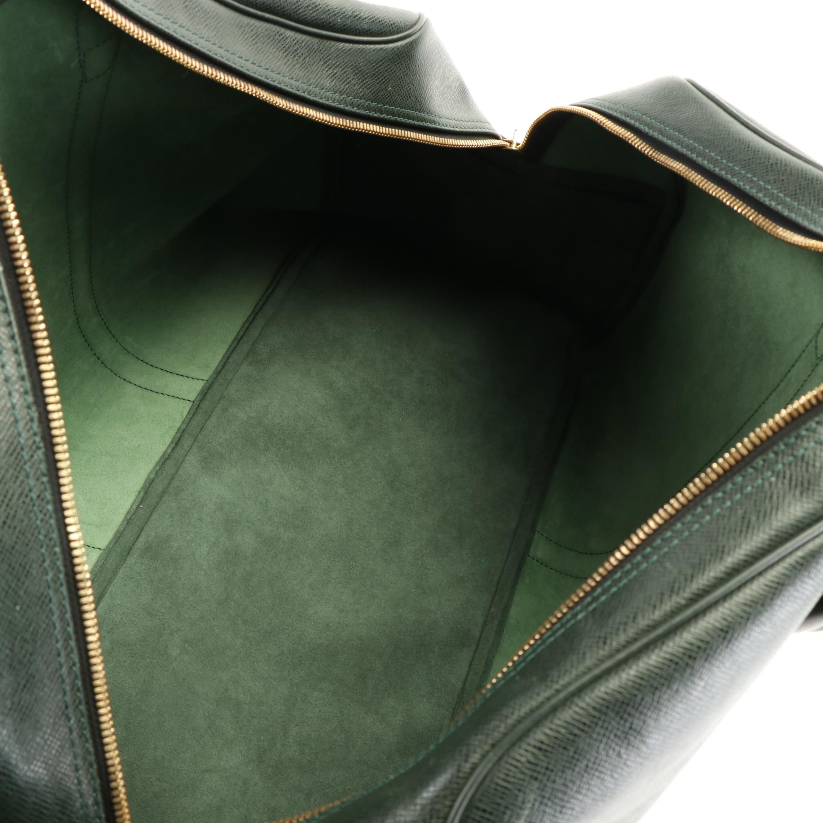 Louis Vuitton Kendall Boston Bag in Green Taiga Leather