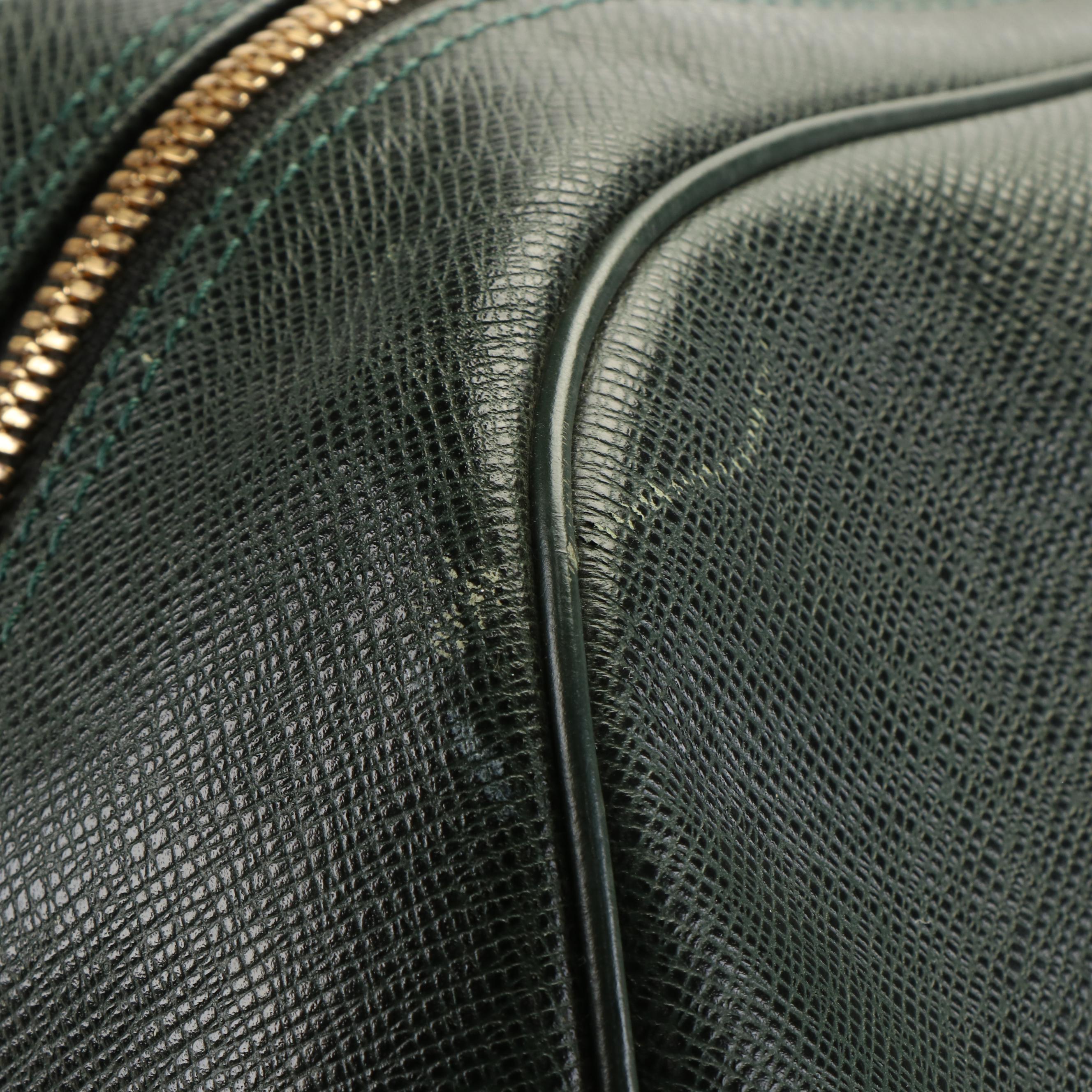 Louis Vuitton Kendall Boston Bag in Green Taiga Leather