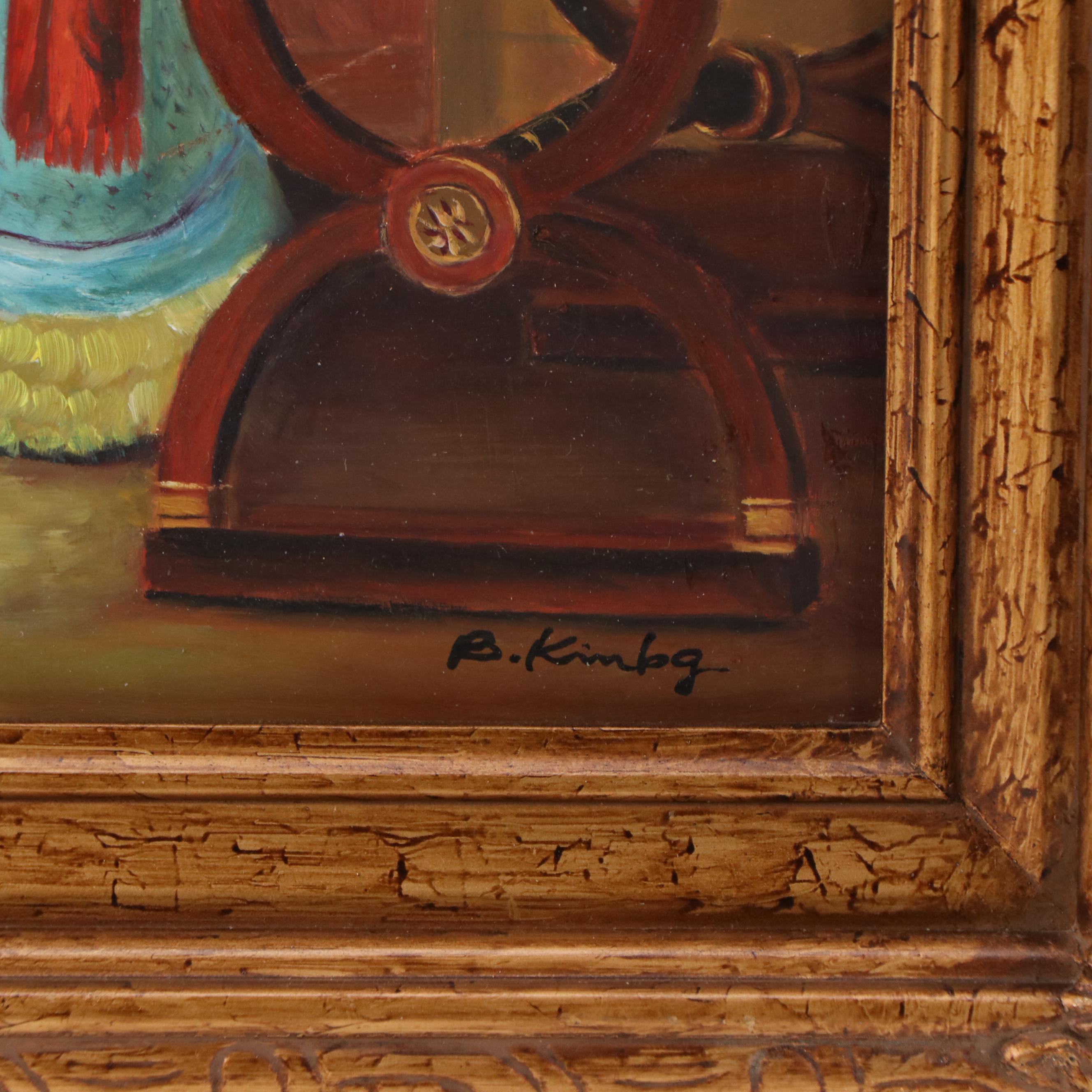 Oil Painting After Louis-Emile Adan "The New Shawl"