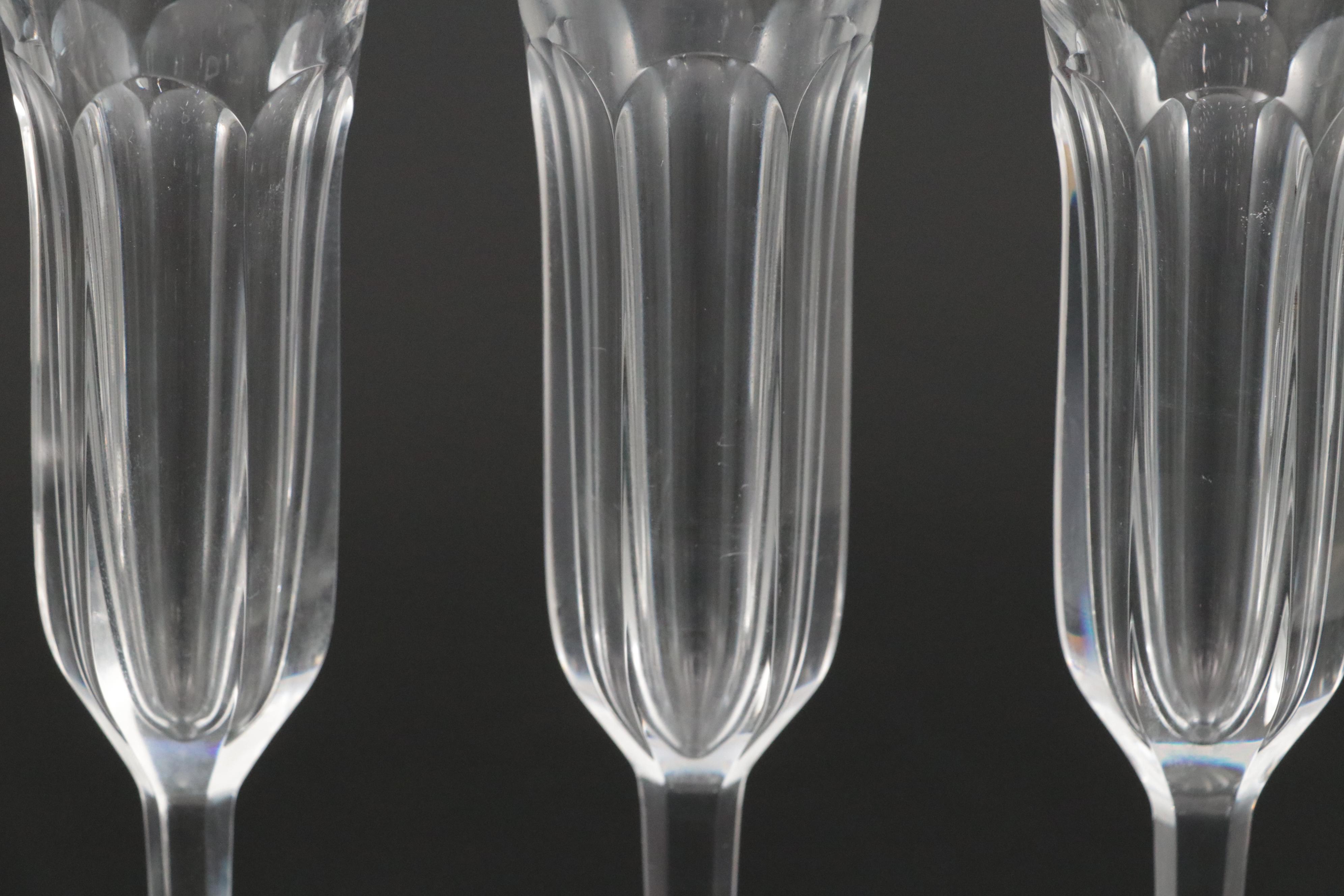 Baccarat "Malmaison" Crystal Champagne Flutes