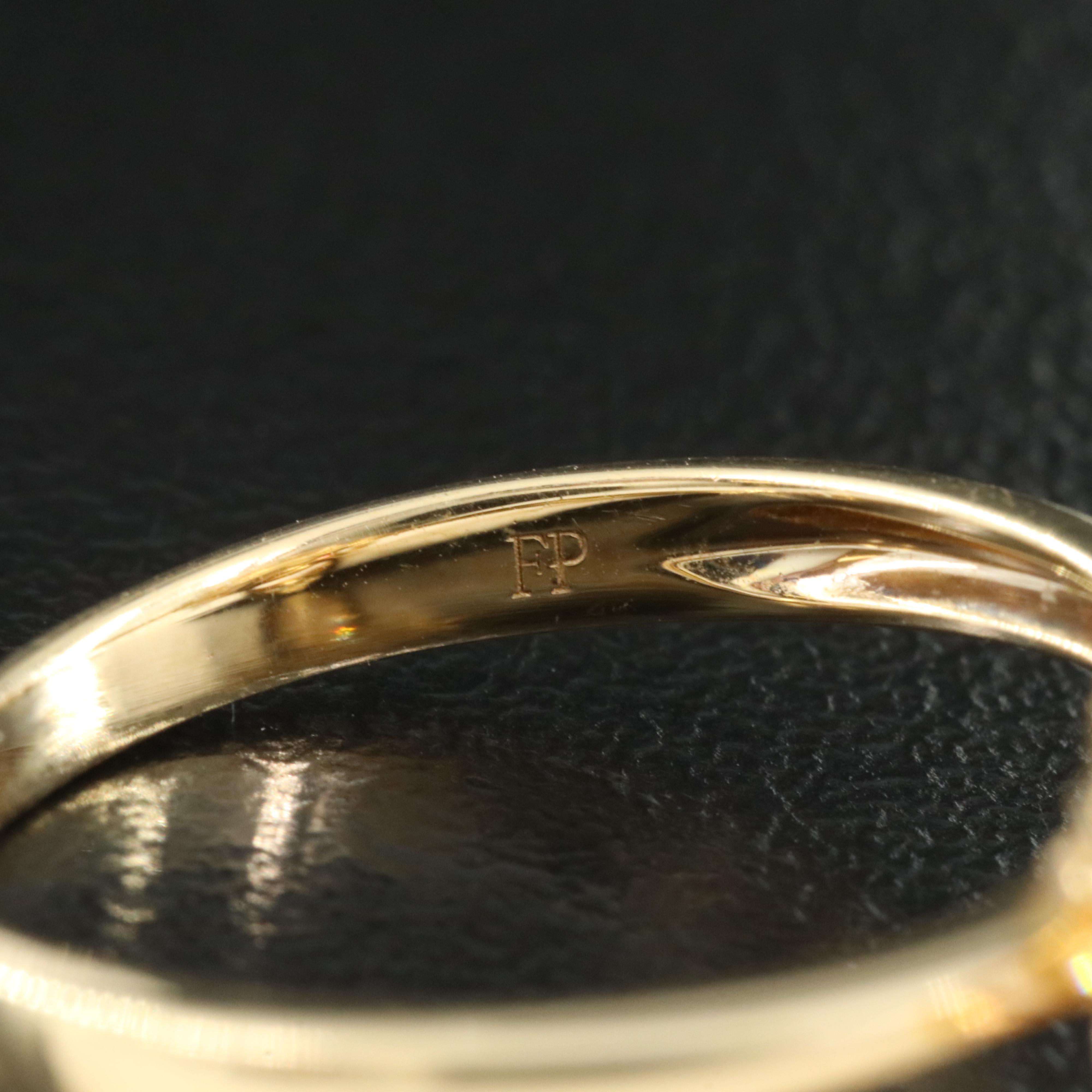 14K Citrine and (Origin Undetermined) Sapphire Ring