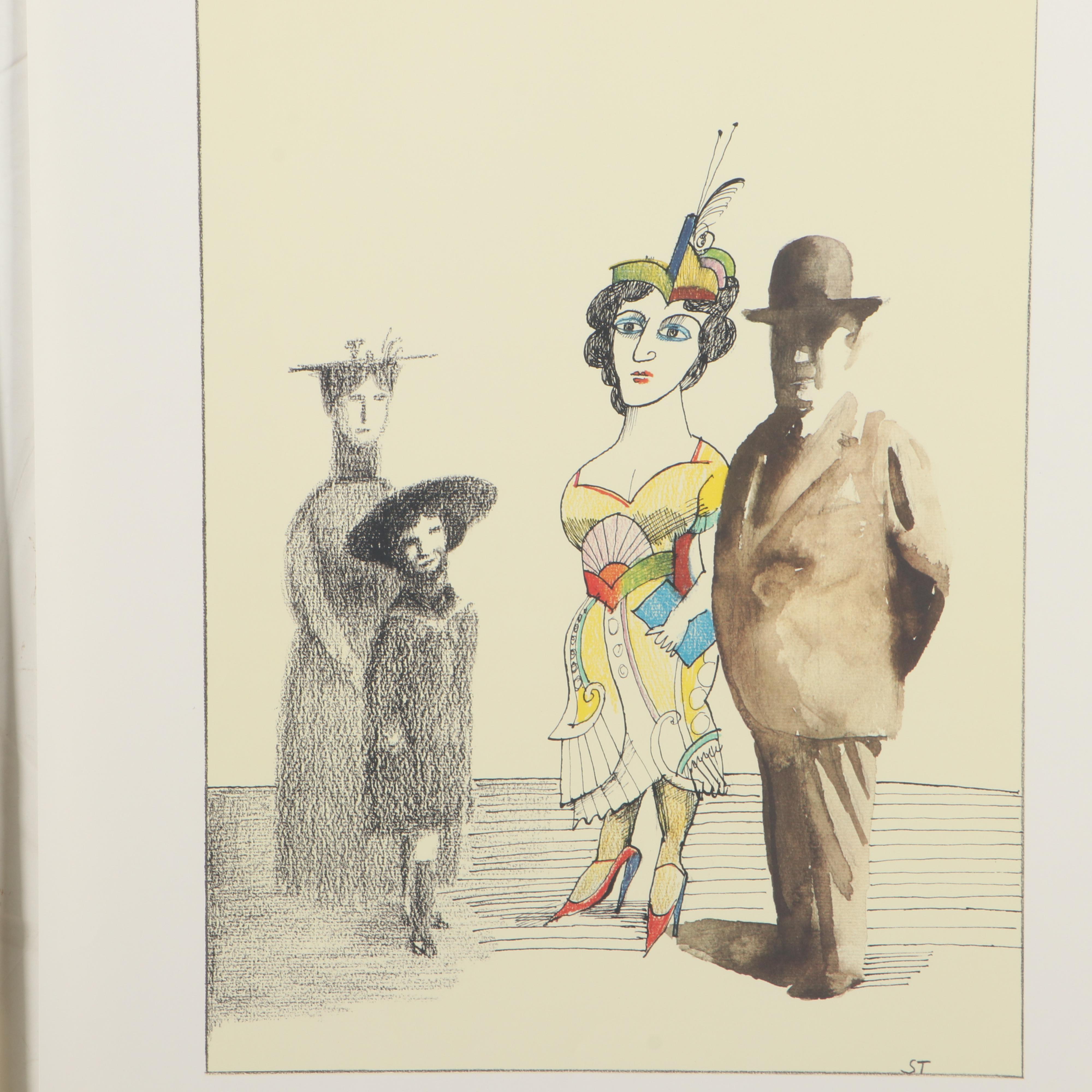 Saul Steinberg Galerie Maeght Exhibition Posters, 1970s