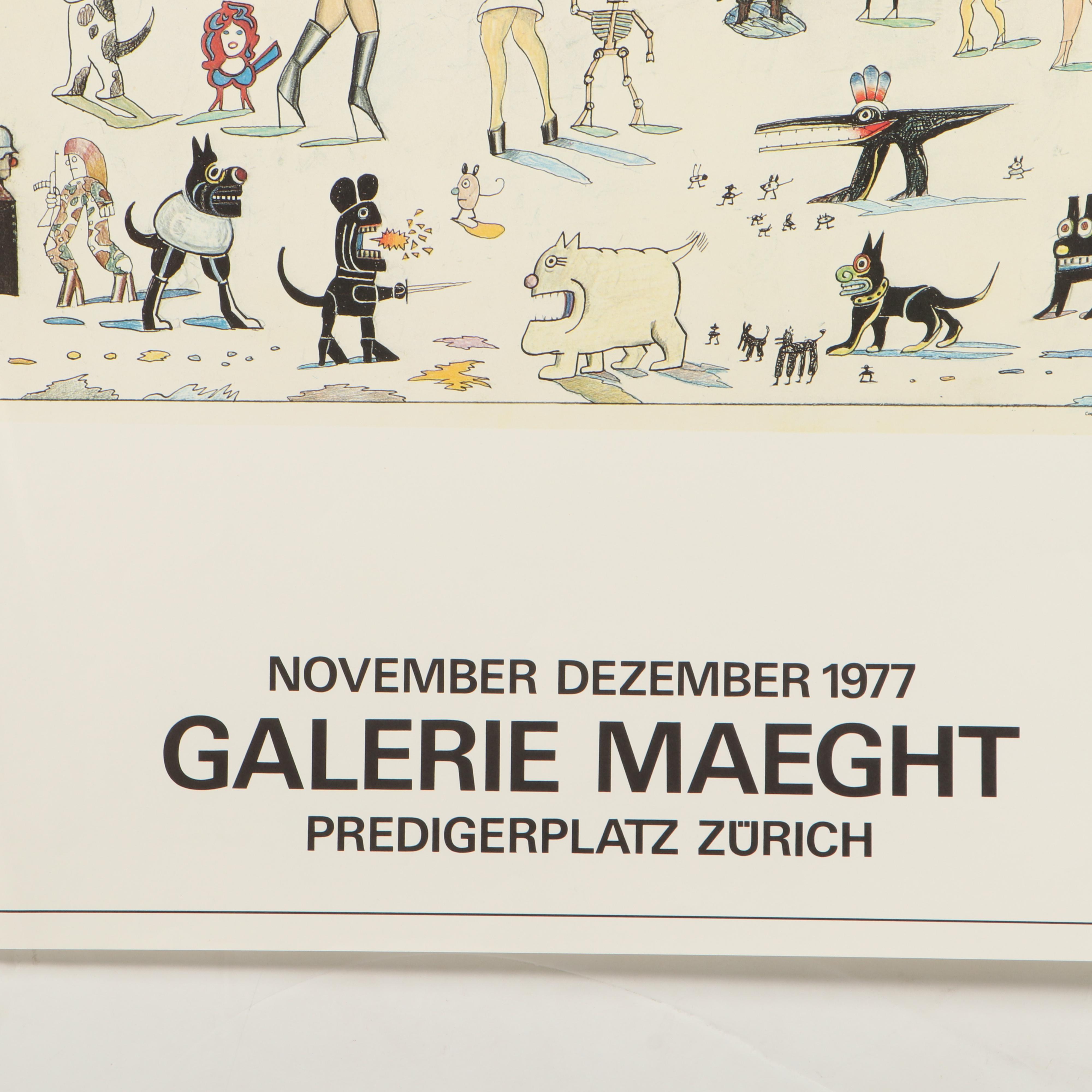 Saul Steinberg Galerie Maeght Exhibition Posters, 1970s