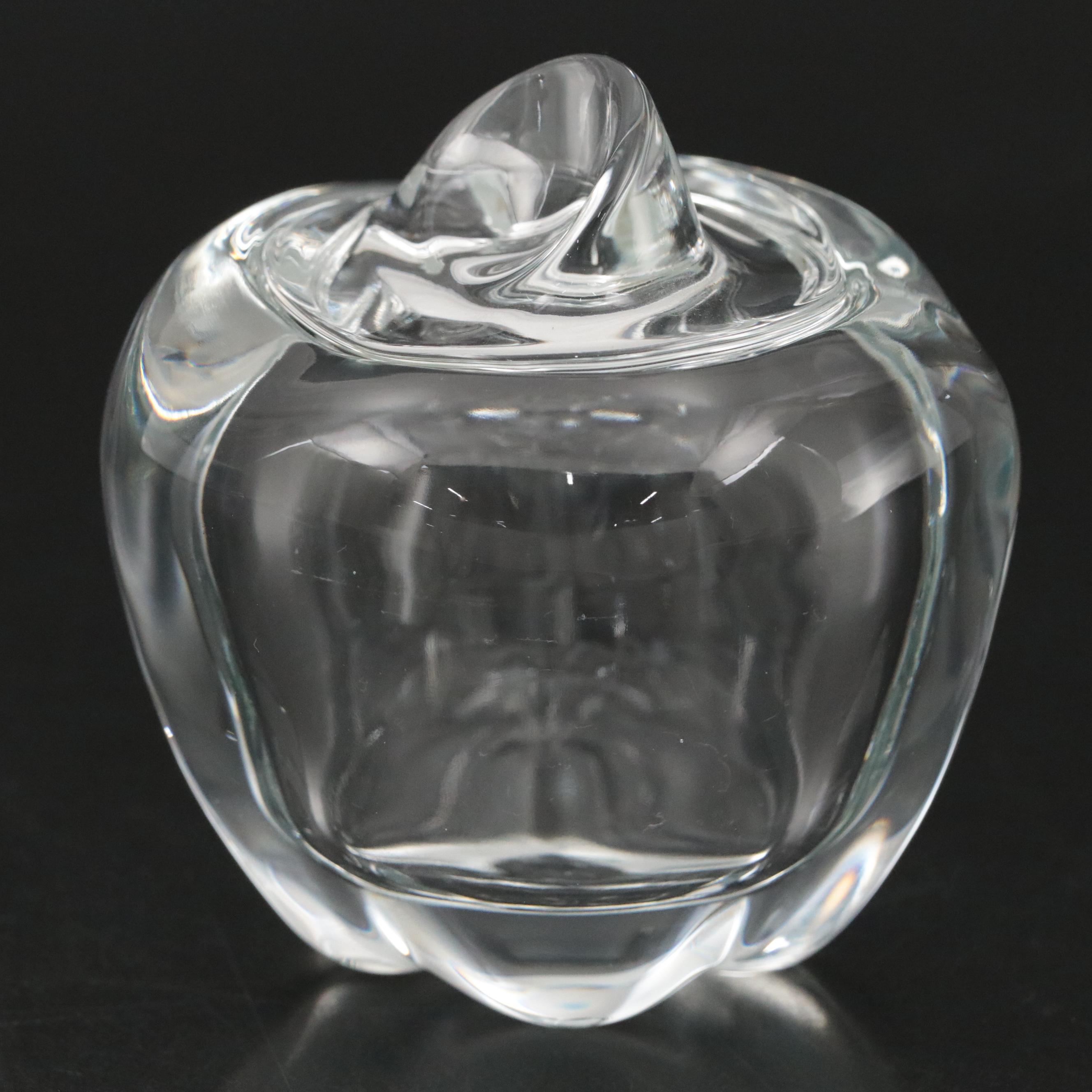 Elsa Peretti for Tiffany & Co. "Apple" Crystal Jar and "Padova" Sterling Spoon