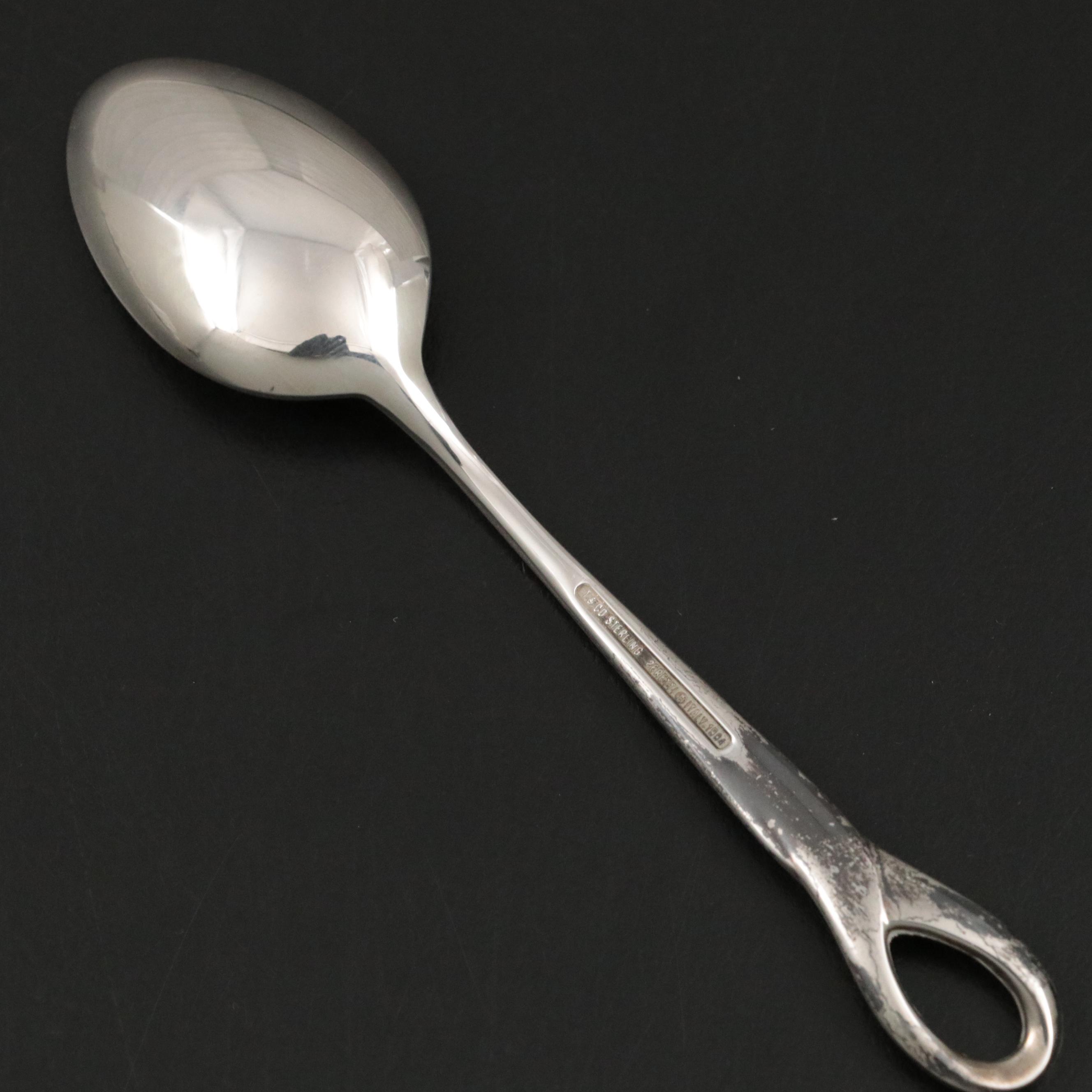 Elsa Peretti for Tiffany & Co. "Apple" Crystal Jar and "Padova" Sterling Spoon