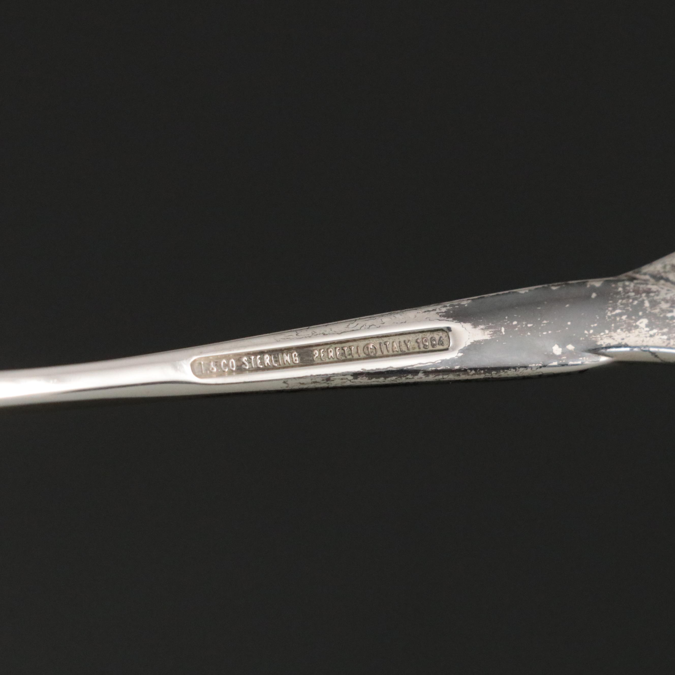 Elsa Peretti for Tiffany & Co. "Apple" Crystal Jar and "Padova" Sterling Spoon