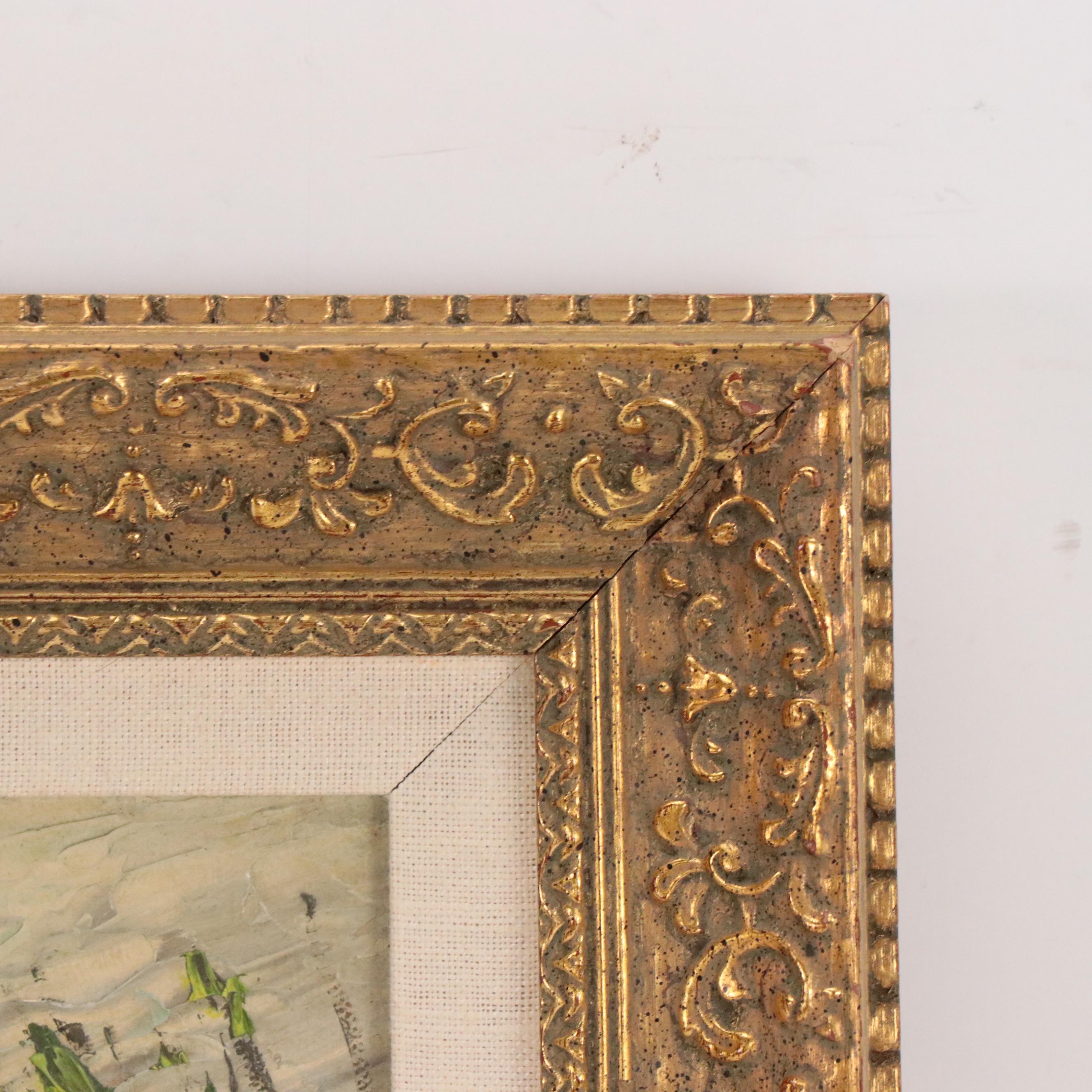 John C. Gallagher Countryside Landscape Oil Painting of Street Scene