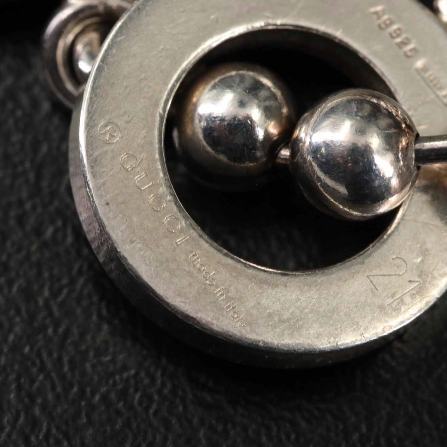 Gucci Sterling Boule Beaded Toggle Bracelet