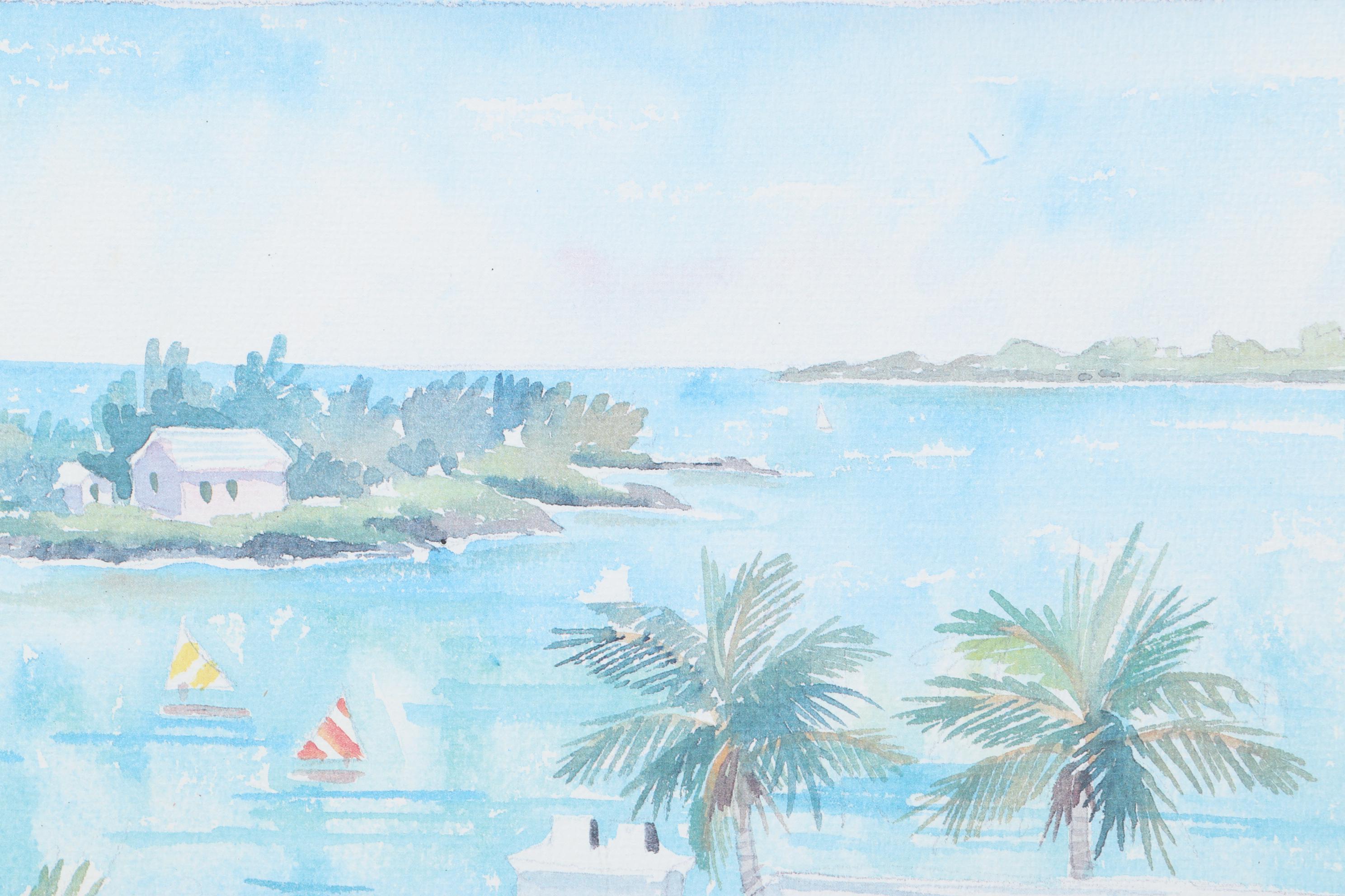 Joan Forbes Offset Lithographs "Gibb's Hill Lighthouse" and "King's Point"