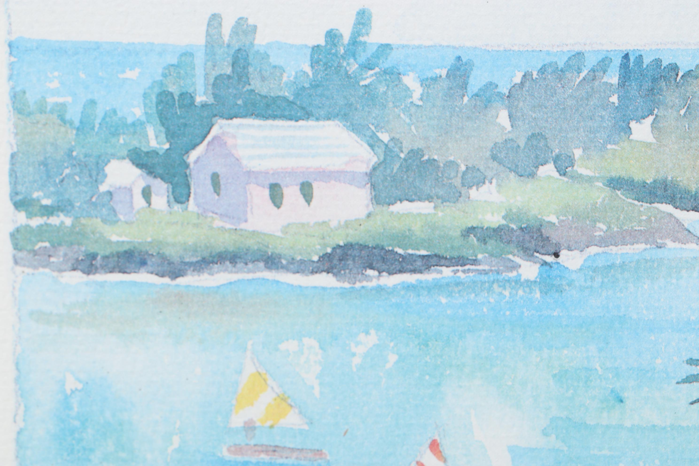 Joan Forbes Offset Lithographs "Gibb's Hill Lighthouse" and "King's Point"