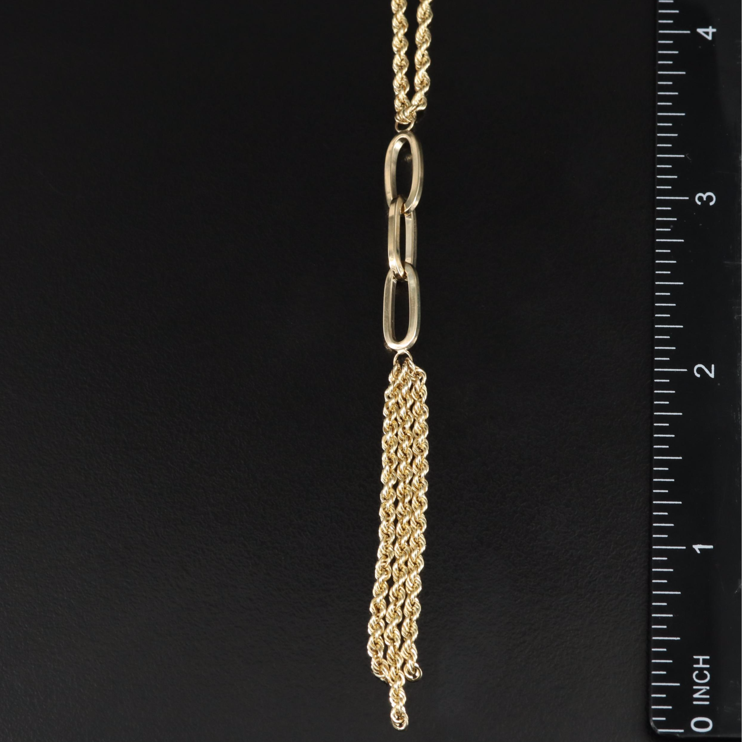 14K Rope Tassel Necklace